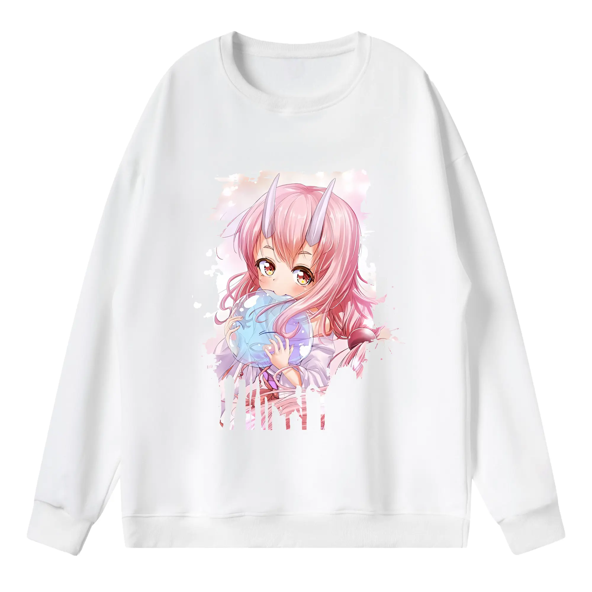 転生したらスライムだった件 グッズ,シュナ - 薄手 クルーネック スウェット 裏毛260g · ポリエステル 春秋向け カジュアル 男女兼用 · トレーナー デイリー スポーツ 散歩に最適