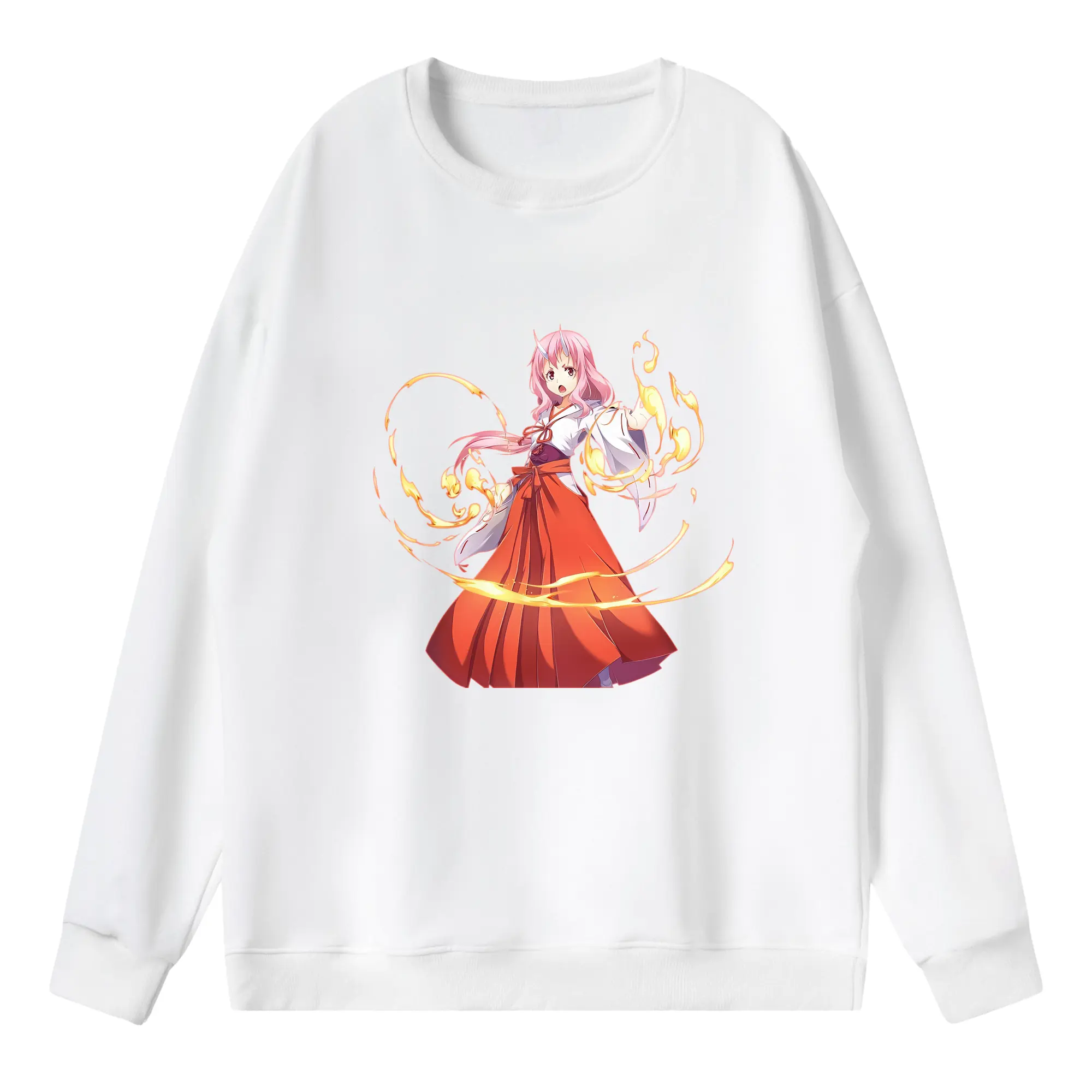 転生したらスライムだった件 グッズ,シュナ - 薄手 クルーネック スウェット 裏毛260g · ポリエステル 春秋向け カジュアル 男女兼用 · トレーナー デイリー スポーツ 散歩に最適