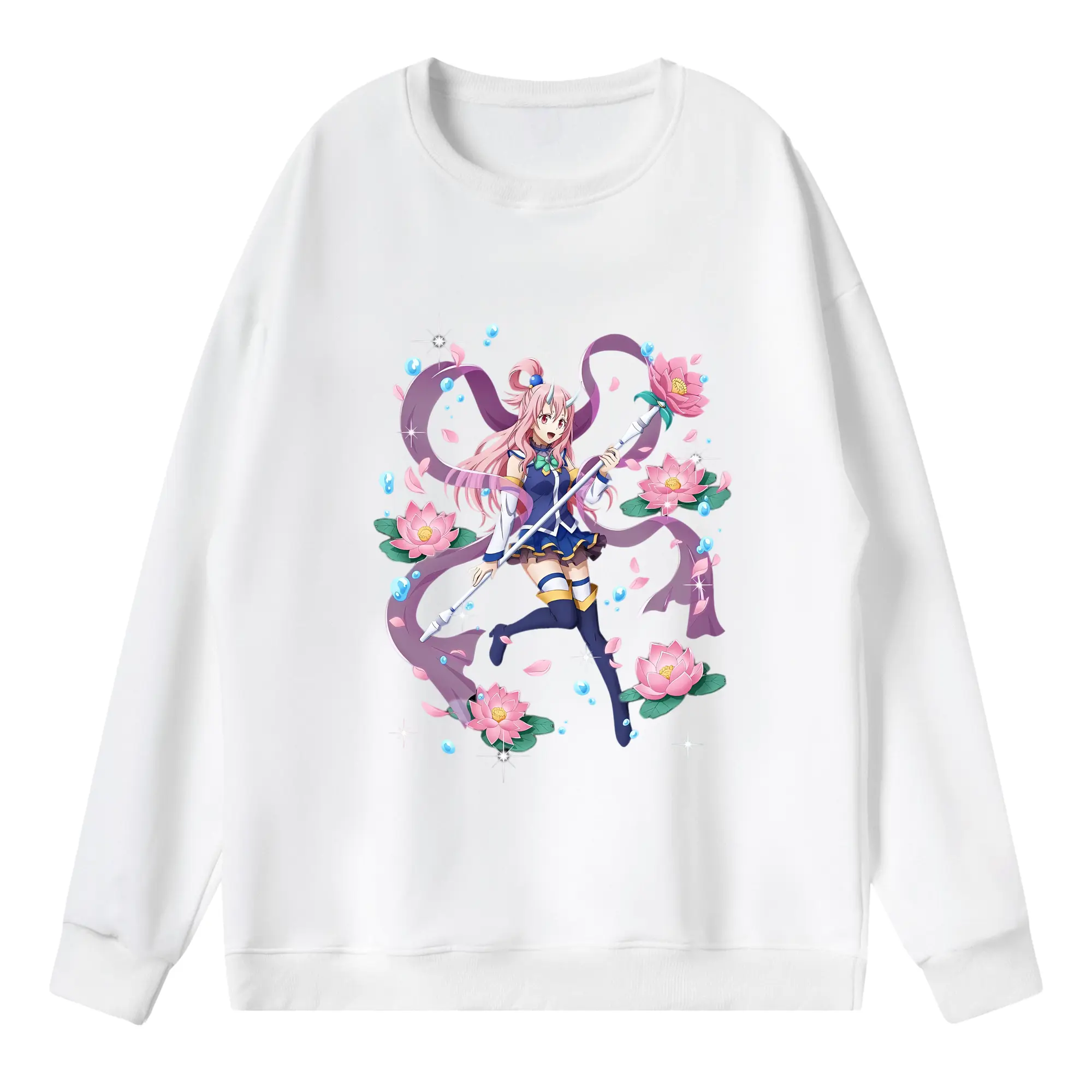 転生したらスライムだった件 グッズ,シュナ - 薄手 クルーネック スウェット 裏毛260g · ポリエステル 春秋向け カジュアル 男女兼用 · トレーナー デイリー スポーツ 散歩に最適