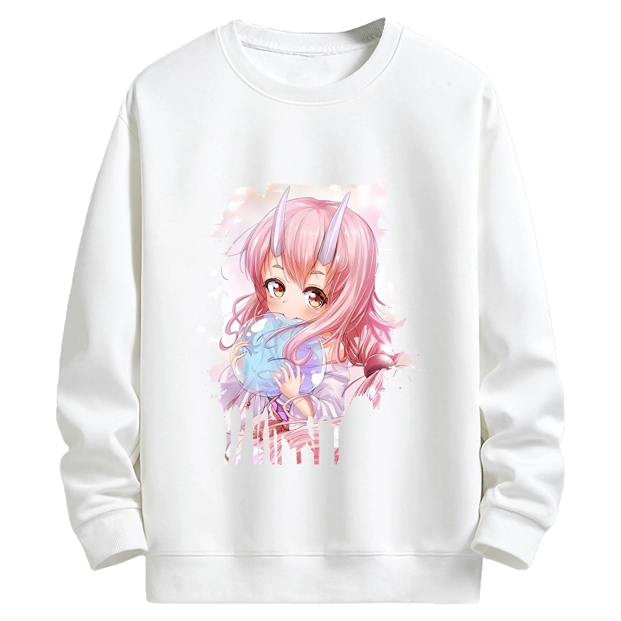 転生したらスライムだった件 グッズ,シュナ - キッズ クルーネックスウェットシャツ ・ フロントプリント ・ 綿80％ ポリエステル20％ ・ 快適 通学 スポーツ 日常使い お散歩用