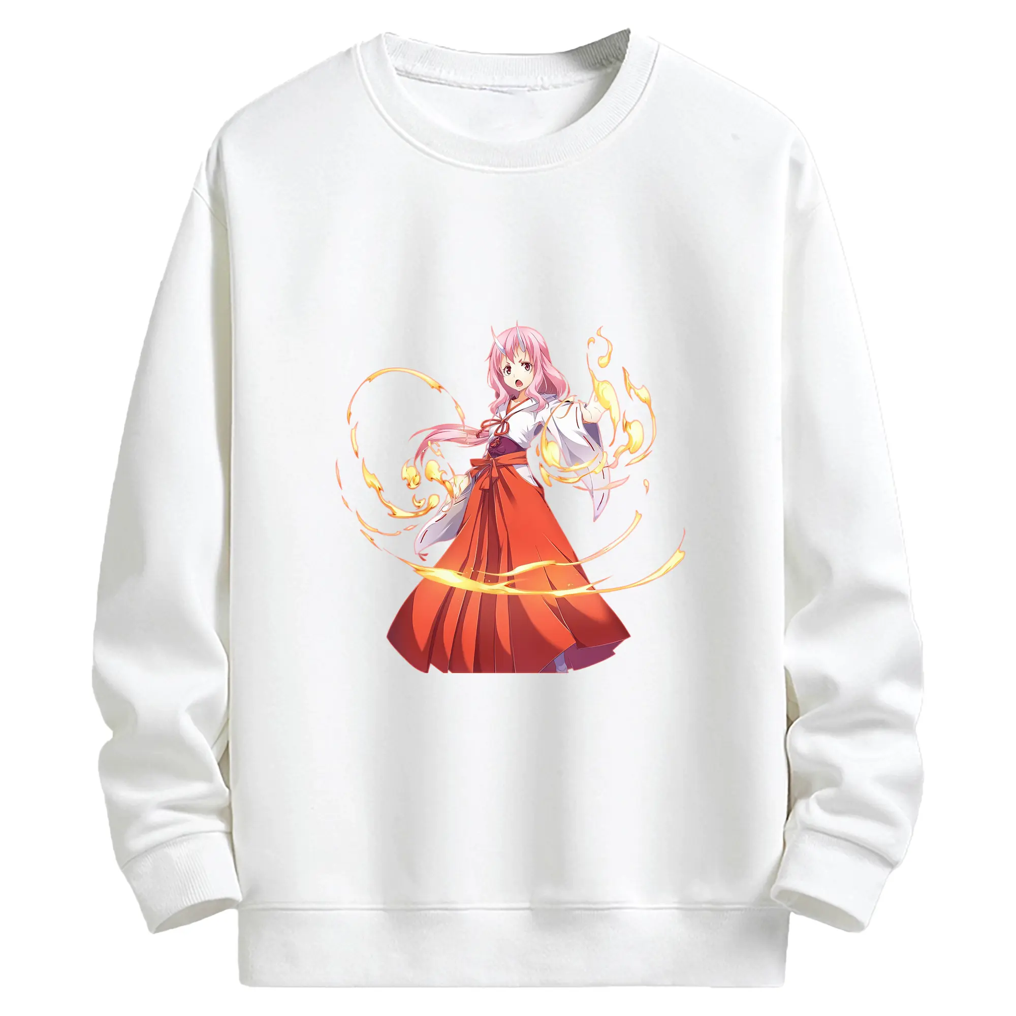 転生したらスライムだった件 グッズ,シュナ - キッズ クルーネックスウェットシャツ ・ フロントプリント ・ 綿80％ ポリエステル20％ ・ 快適 通学 スポーツ 日常使い お散歩用