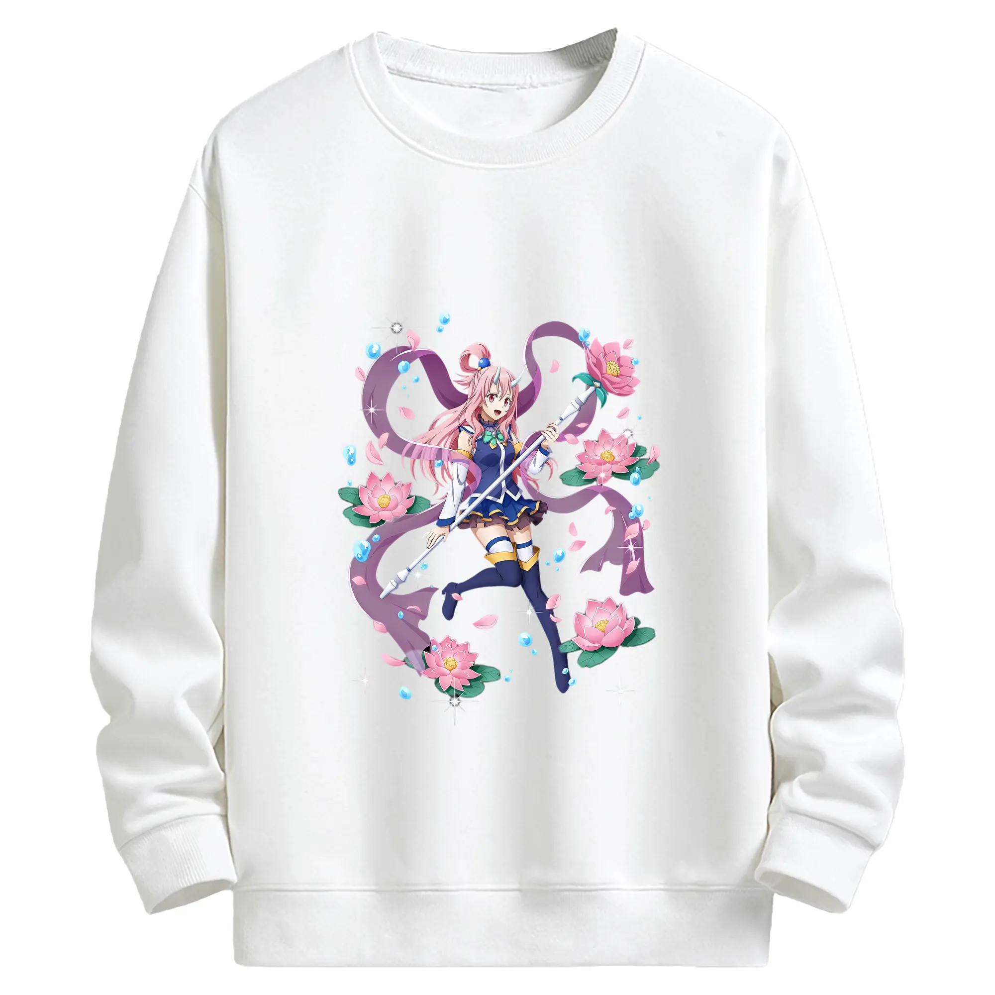 転生したらスライムだった件 グッズ,シュナ - キッズ クルーネックスウェットシャツ ・ フロントプリント ・ 綿80％ ポリエステル20％ ・ 快適 通学 スポーツ 日常使い お散歩用