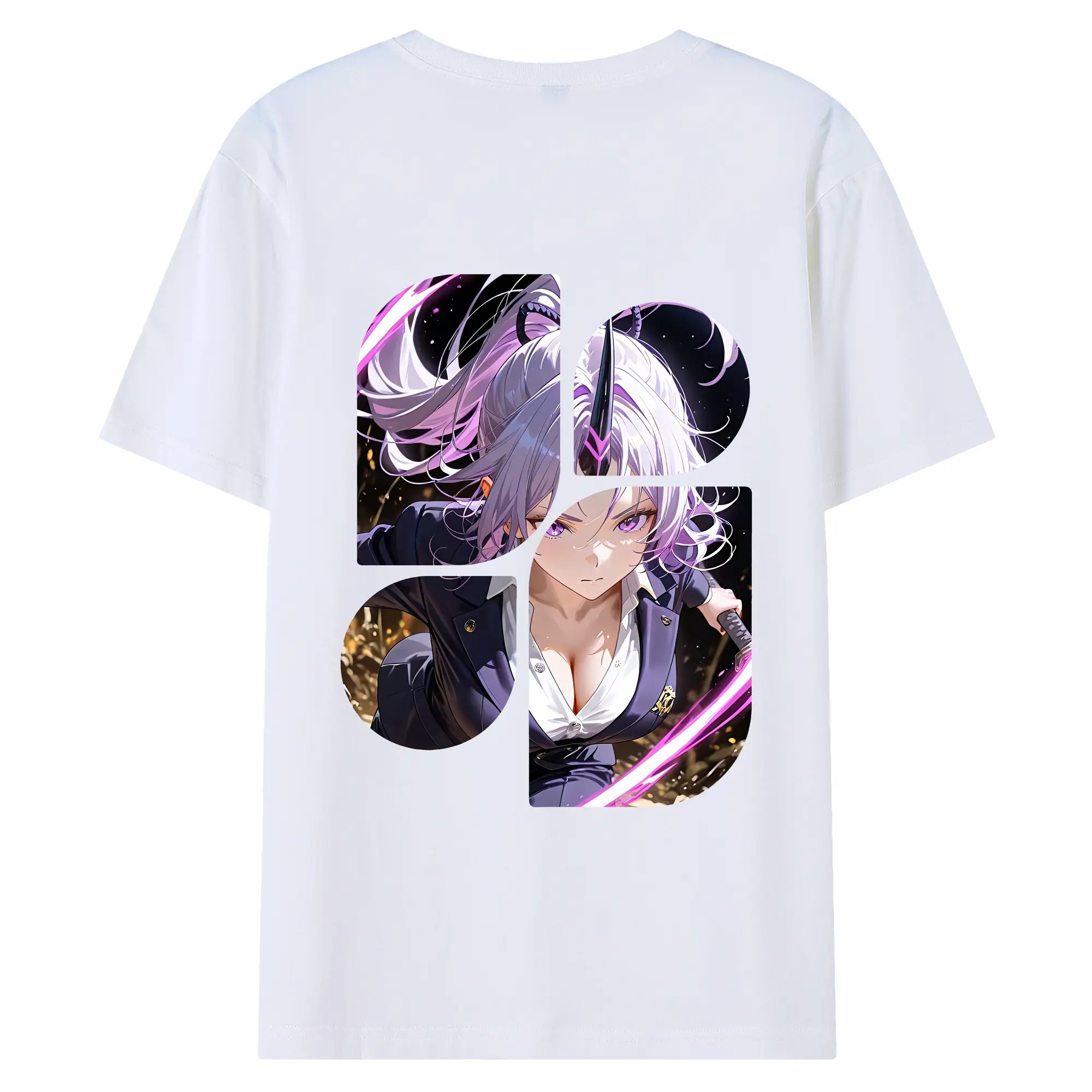 転生したらスライムだった件 グッズ,シオン - 綿100％ 半袖Tシャツ ・ バックプリント ・ 快適 通気性 ・ 日常使い 散歩 スポーツ用