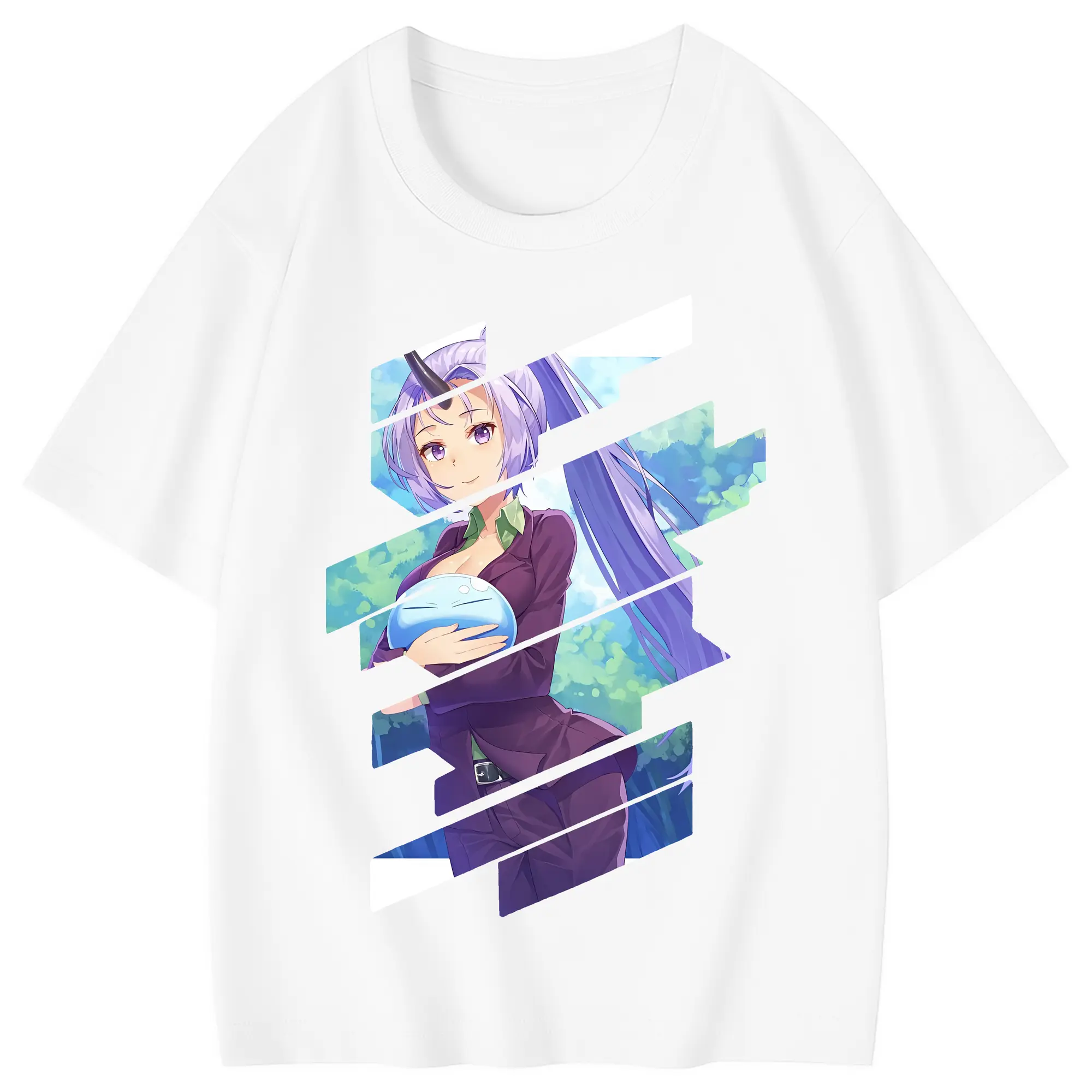 転生したらスライムだった件 グッズ,シオン - 綿100％ キッズTシャツ ・ フロントプリント ・ 快適 通気性 ・ スポーツ カジュアル 散歩用