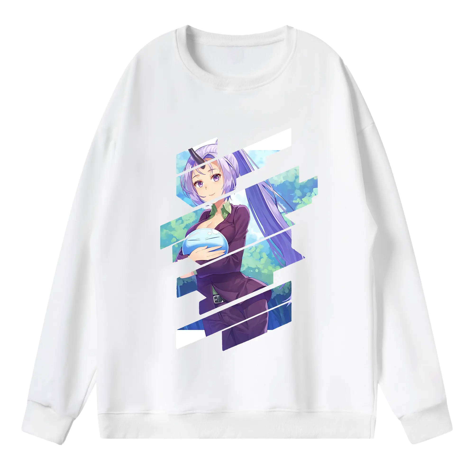 転生したらスライムだった件 グッズ,シオン - 薄手 クルーネック スウェット 裏毛260g · ポリエステル 春秋向け カジュアル 男女兼用 · トレーナー デイリー スポーツ 散歩に最適