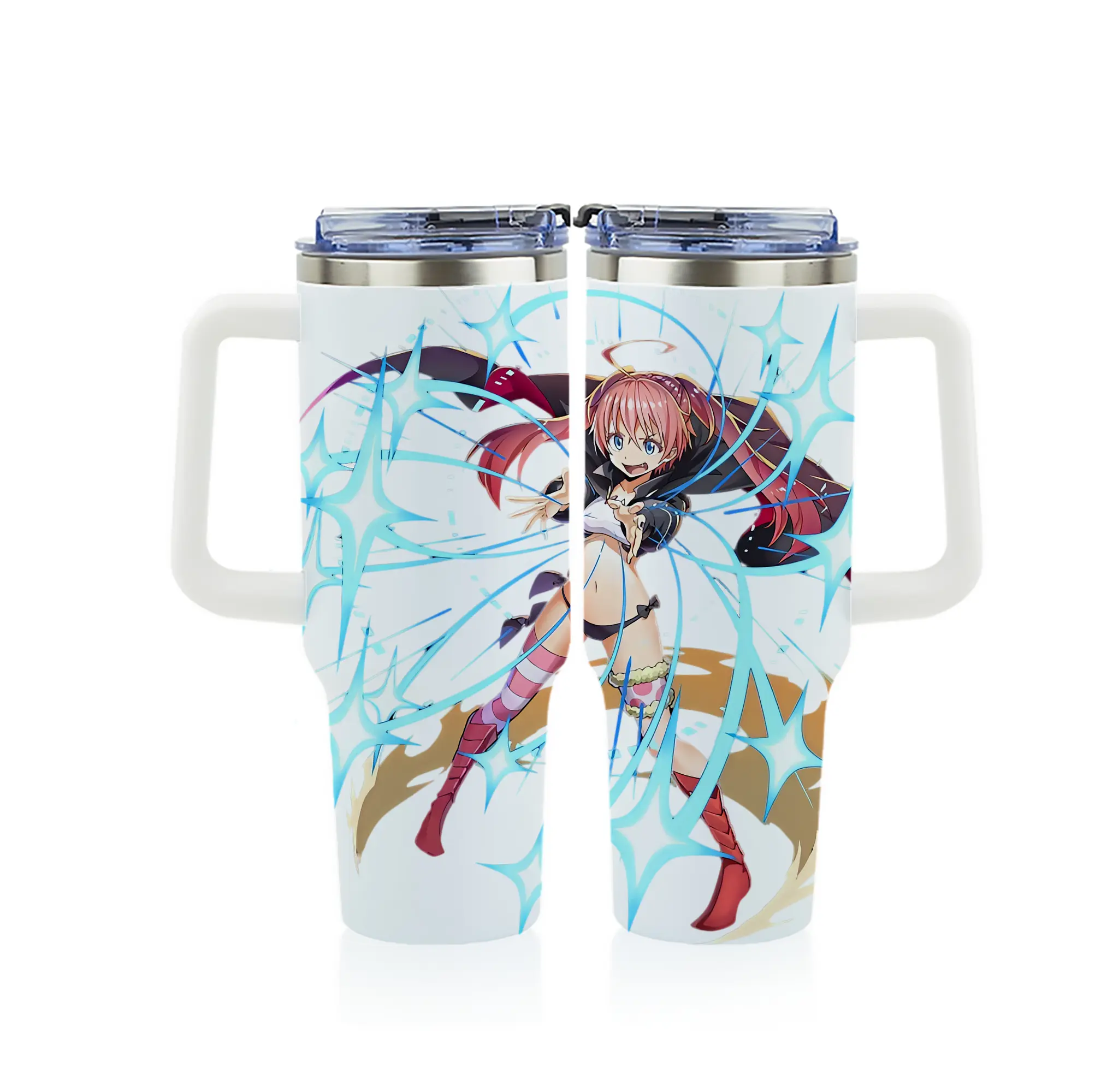 転生したらスライムだった件 グッズ,ミリム・ナーヴァ - 1200mL フルプリント車用タンブラー ・ 304ステンレス 内側 ・ 201ステンレス 外側 ・ 保温 保冷 ・ 通勤 ドライブ アウトドア用