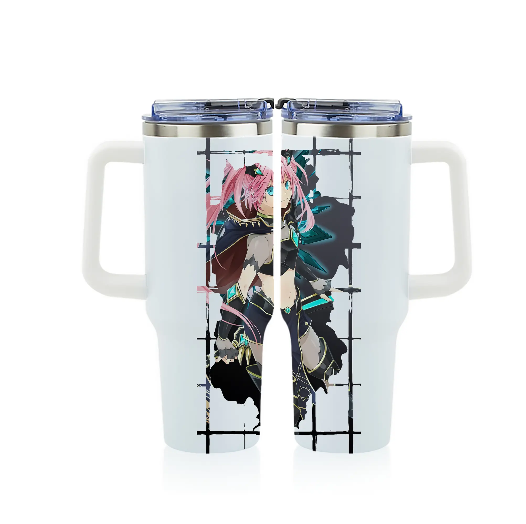 転生したらスライムだった件 グッズ,ミリム・ナーヴァ - 1200mL フルプリント車用タンブラー ・ 304ステンレス 内側 ・ 201ステンレス 外側 ・ 保温 保冷 ・ 通勤 ドライブ アウトドア用