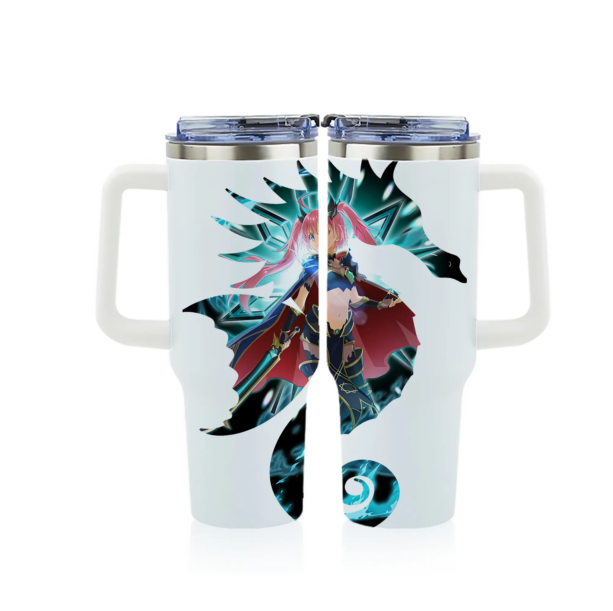 転生したらスライムだった件 グッズ,ミリム・ナーヴァ - 1200mL フルプリント車用タンブラー ・ 304ステンレス 内側 ・ 201ステンレス 外側 ・ 保温 保冷 ・ 通勤 ドライブ アウトドア用