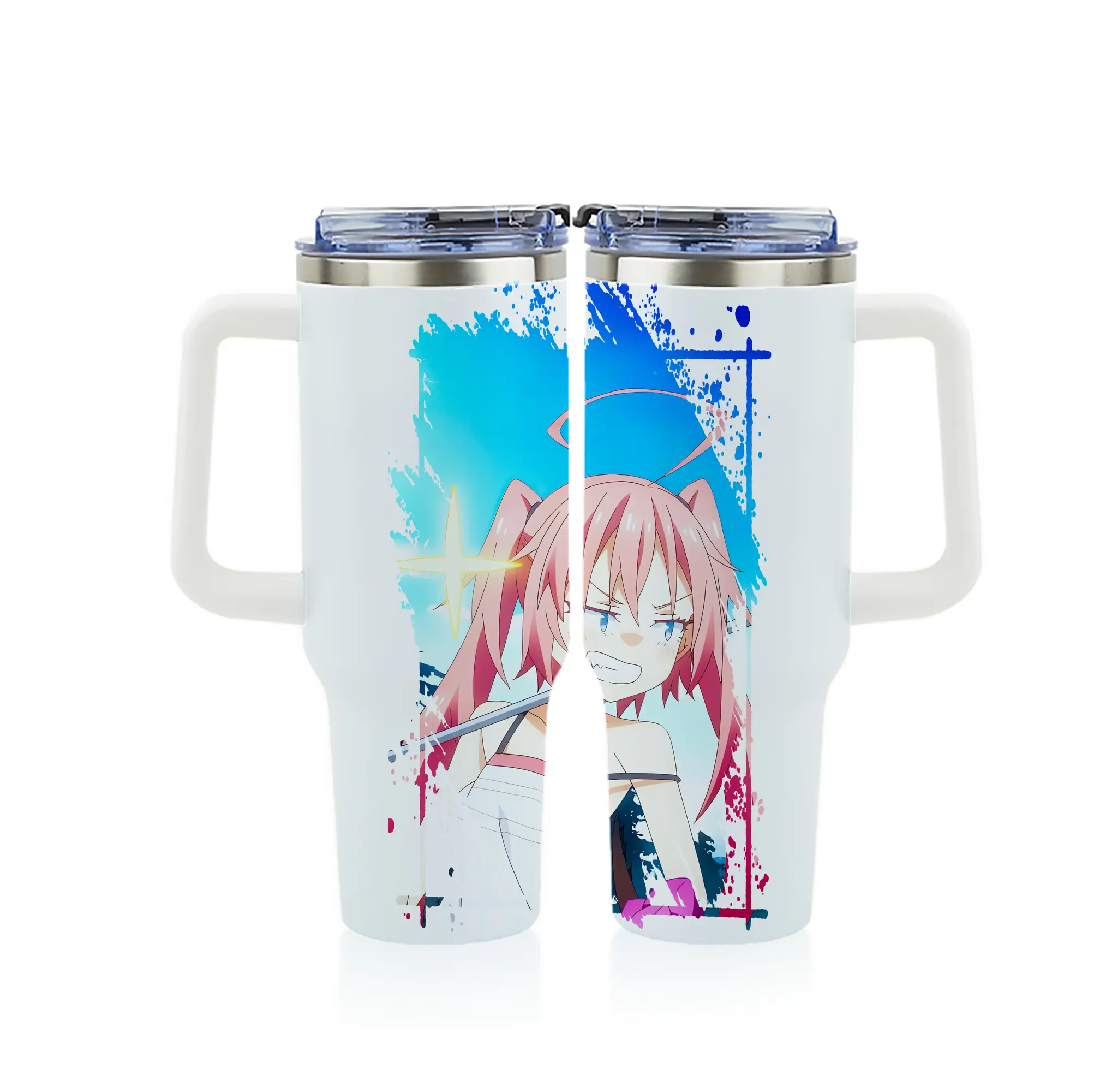 転生したらスライムだった件 グッズ,ミリム・ナーヴァ - 1200mL フルプリント車用タンブラー ・ 304ステンレス 内側 ・ 201ステンレス 外側 ・ 保温 保冷 ・ 通勤 ドライブ アウトドア用