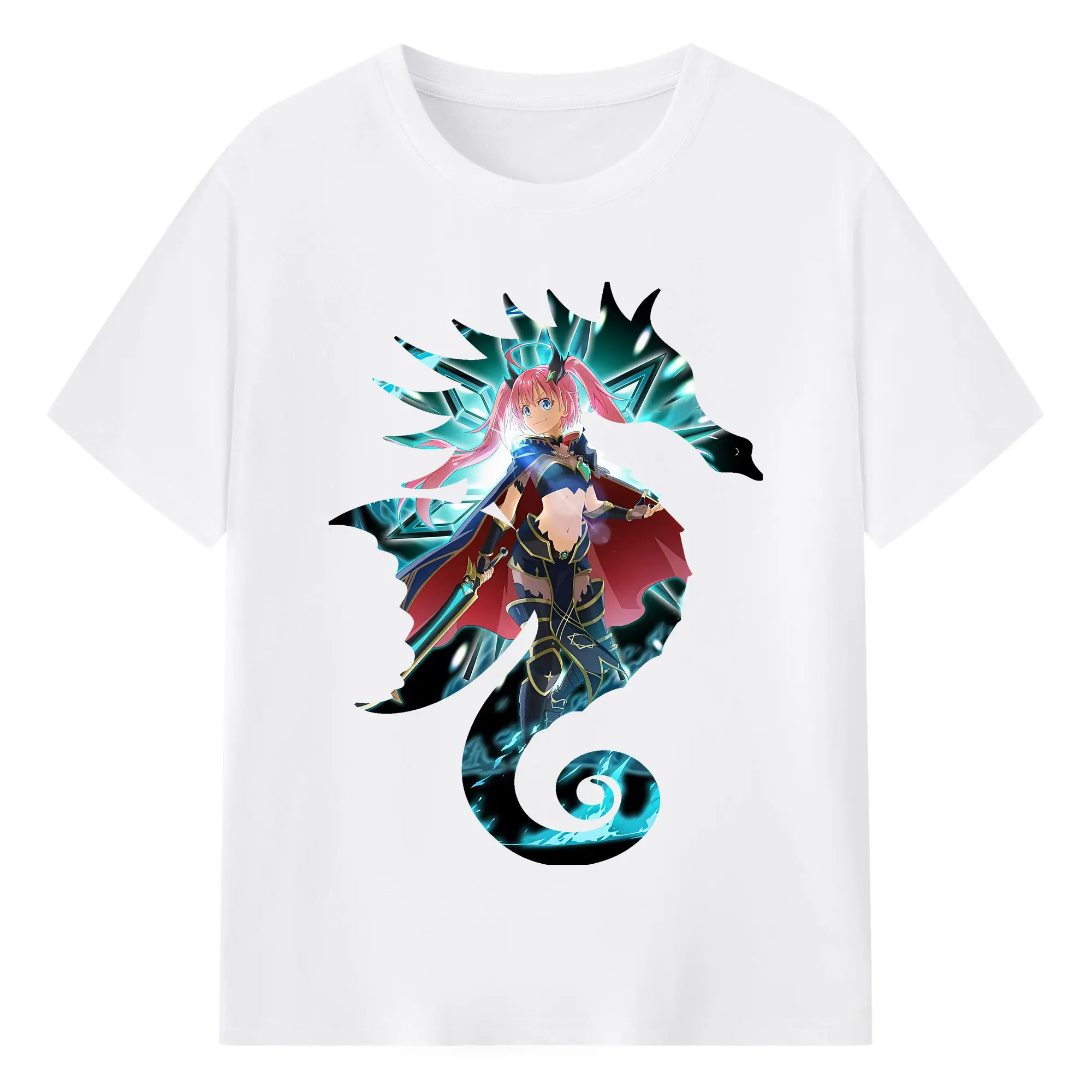 転生したらスライムだった件 グッズ,ミリム・ナーヴァ - 綿100％ 半袖Tシャツ ・ フロントプリント ・ 快適 通気性 ・ 日常使い 散歩 スポーツ用