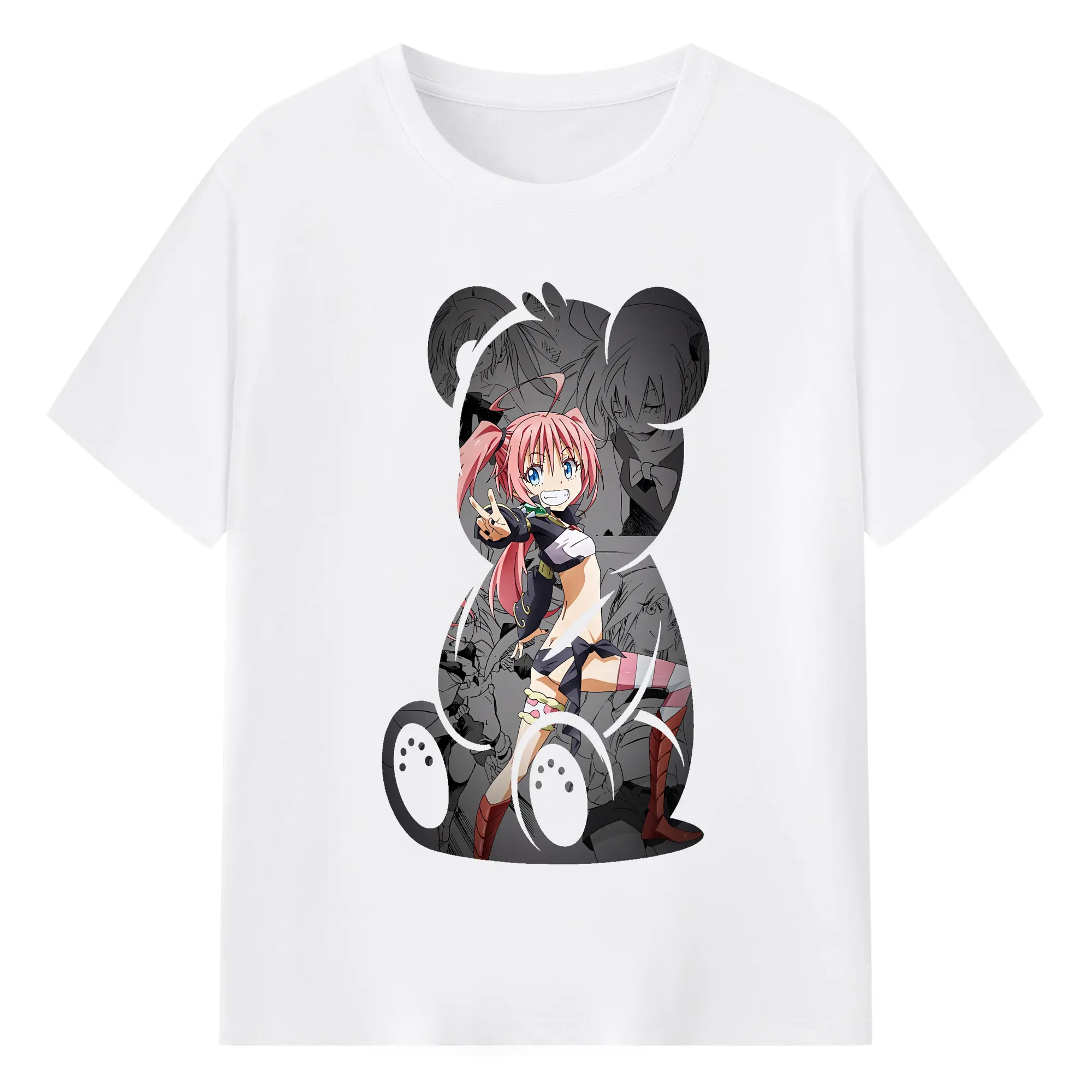 転生したらスライムだった件 グッズ,ミリム・ナーヴァ - 綿100％ 半袖Tシャツ ・ フロントプリント ・ 快適 通気性 ・ 日常使い 散歩 スポーツ用