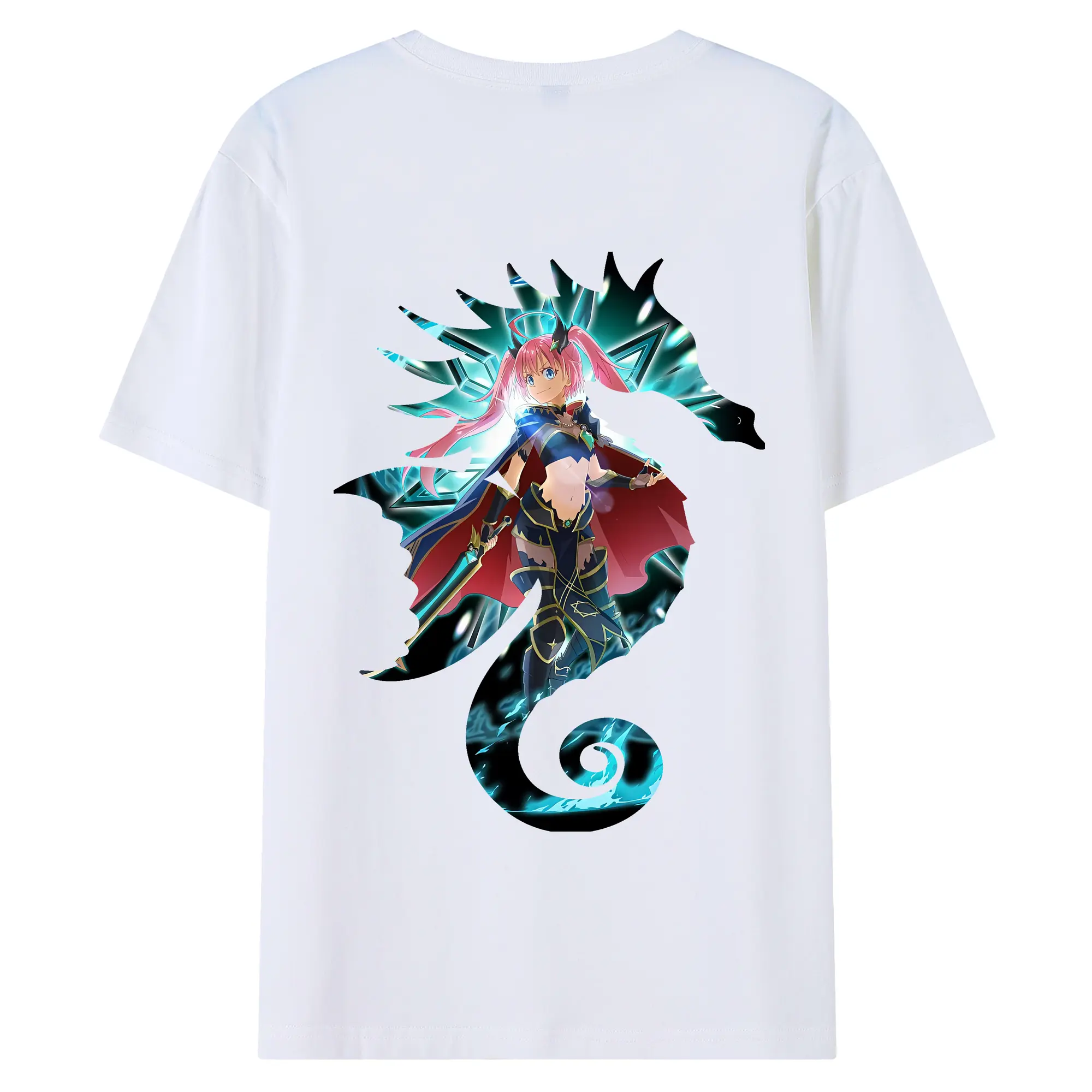 転生したらスライムだった件 グッズ,ミリム・ナーヴァ - 綿100％ 半袖Tシャツ ・ バックプリント ・ 快適 通気性 ・ 日常使い 散歩 スポーツ用