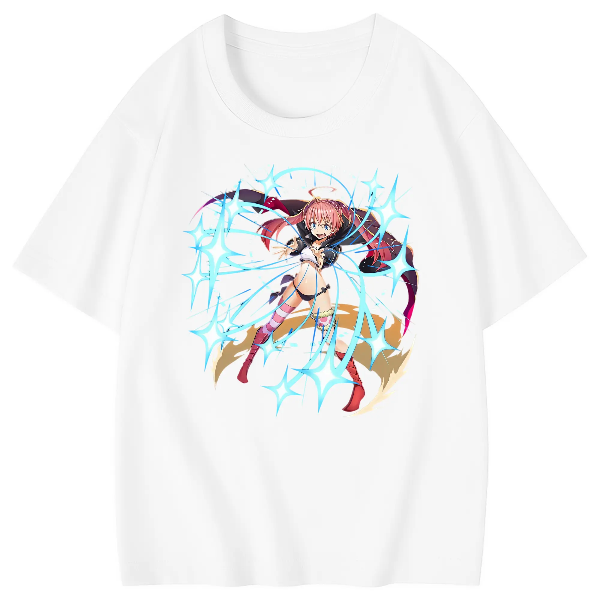 転生したらスライムだった件 グッズ,ミリム・ナーヴァ - 綿100％ キッズTシャツ ・ フロントプリント ・ 快適 通気性 ・ スポーツ カジュアル 散歩用