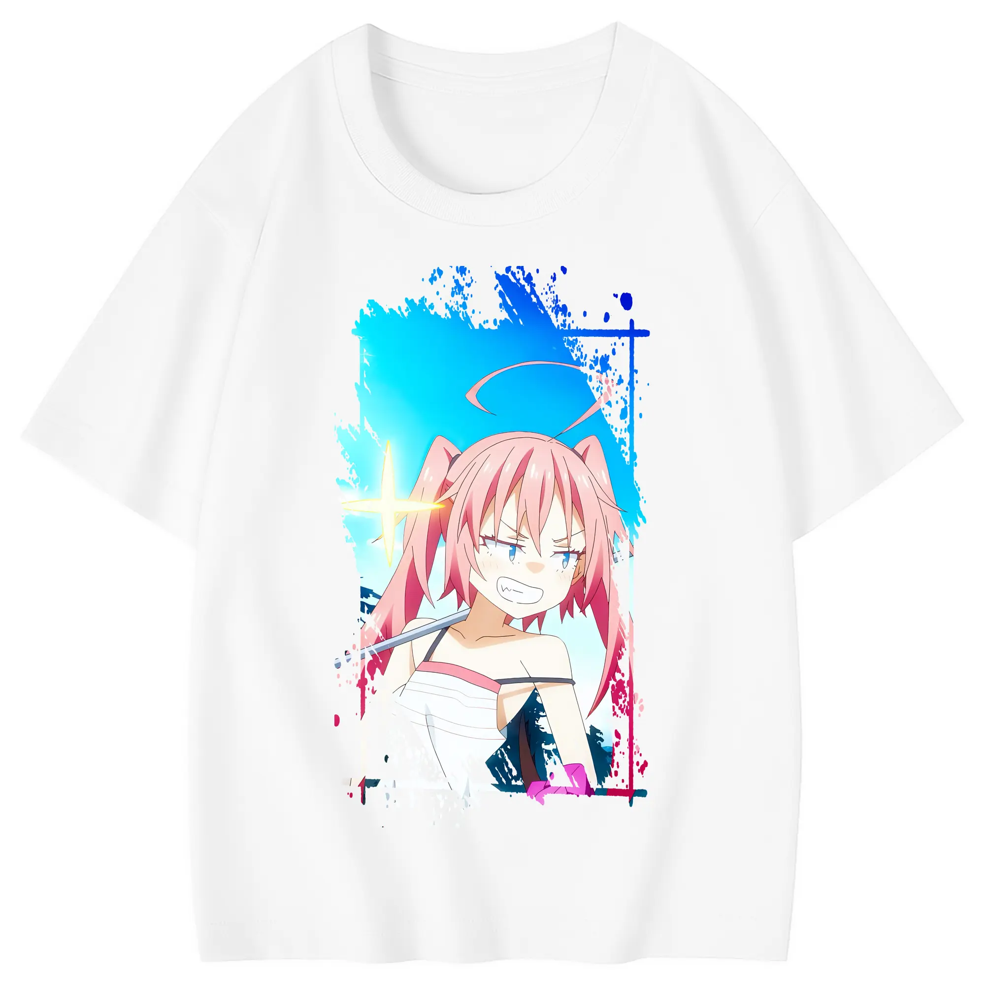 転生したらスライムだった件 グッズ,ミリム・ナーヴァ - 綿100％ キッズTシャツ ・ フロントプリント ・ 快適 通気性 ・ スポーツ カジュアル 散歩用
