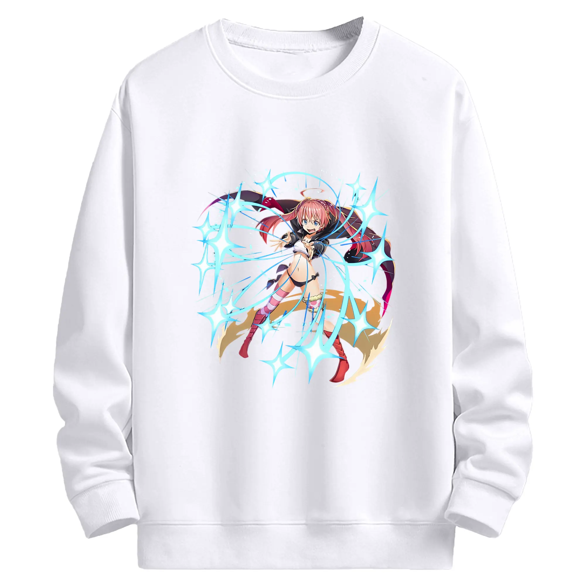 転生したらスライムだった件 グッズ,ミリム・ナーヴァ - 高品質 クルーネック スウェット ・ コットン59％ ポリエステル41％ ・ ユニセックス 長袖 トレーナー ・ カジュアル デイリー スポーツ 散歩用