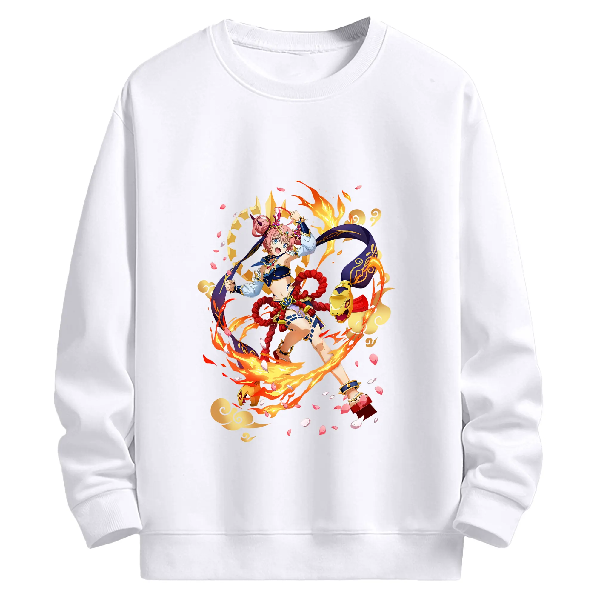 転生したらスライムだった件 グッズ,ミリム・ナーヴァ - 高品質 クルーネック スウェット ・ コットン59％ ポリエステル41％ ・ ユニセックス 長袖 トレーナー ・ カジュアル デイリー スポーツ 散歩用