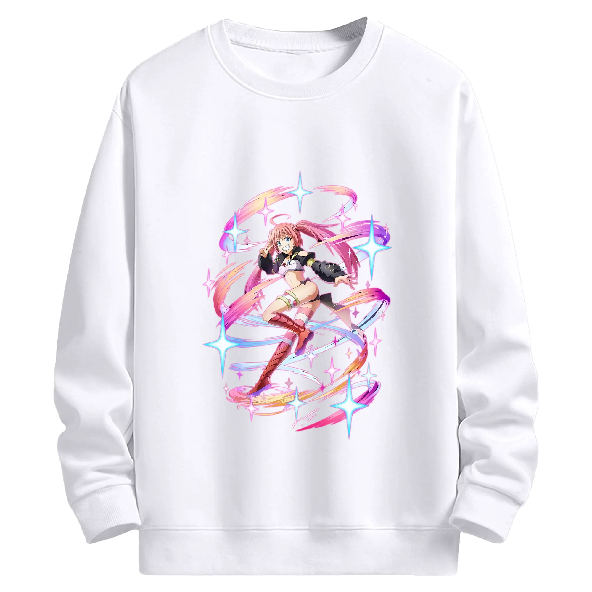 転生したらスライムだった件 グッズ,ミリム・ナーヴァ - 高品質 クルーネック スウェット ・ コットン59％ ポリエステル41％ ・ ユニセックス 長袖 トレーナー ・ カジュアル デイリー スポーツ 散歩用