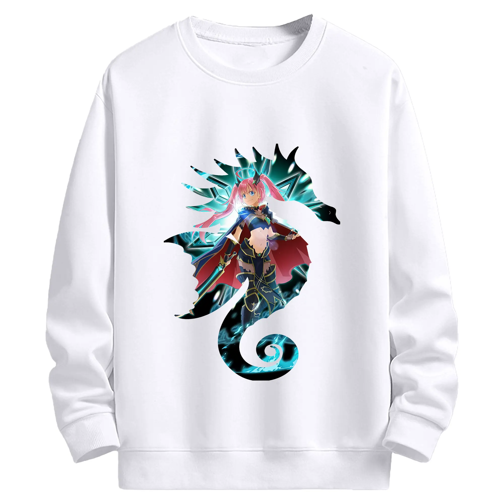 転生したらスライムだった件 グッズ,ミリム・ナーヴァ - 高品質 クルーネック スウェット ・ コットン59％ ポリエステル41％ ・ ユニセックス 長袖 トレーナー ・ カジュアル デイリー スポーツ 散歩用