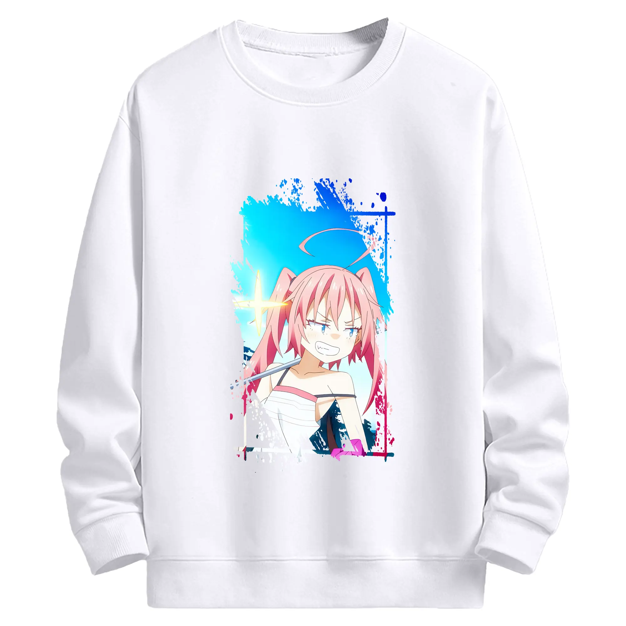 転生したらスライムだった件 グッズ,ミリム・ナーヴァ - 高品質 クルーネック スウェット ・ コットン59％ ポリエステル41％ ・ ユニセックス 長袖 トレーナー ・ カジュアル デイリー スポーツ 散歩用