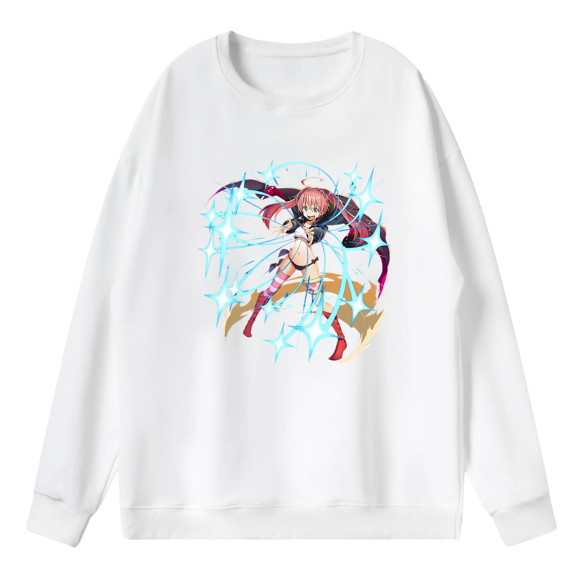 転生したらスライムだった件 グッズ,ミリム・ナーヴァ - 薄手 クルーネック スウェット 裏毛260g · ポリエステル 春秋向け カジュアル 男女兼用 · トレーナー デイリー スポーツ 散歩に最適