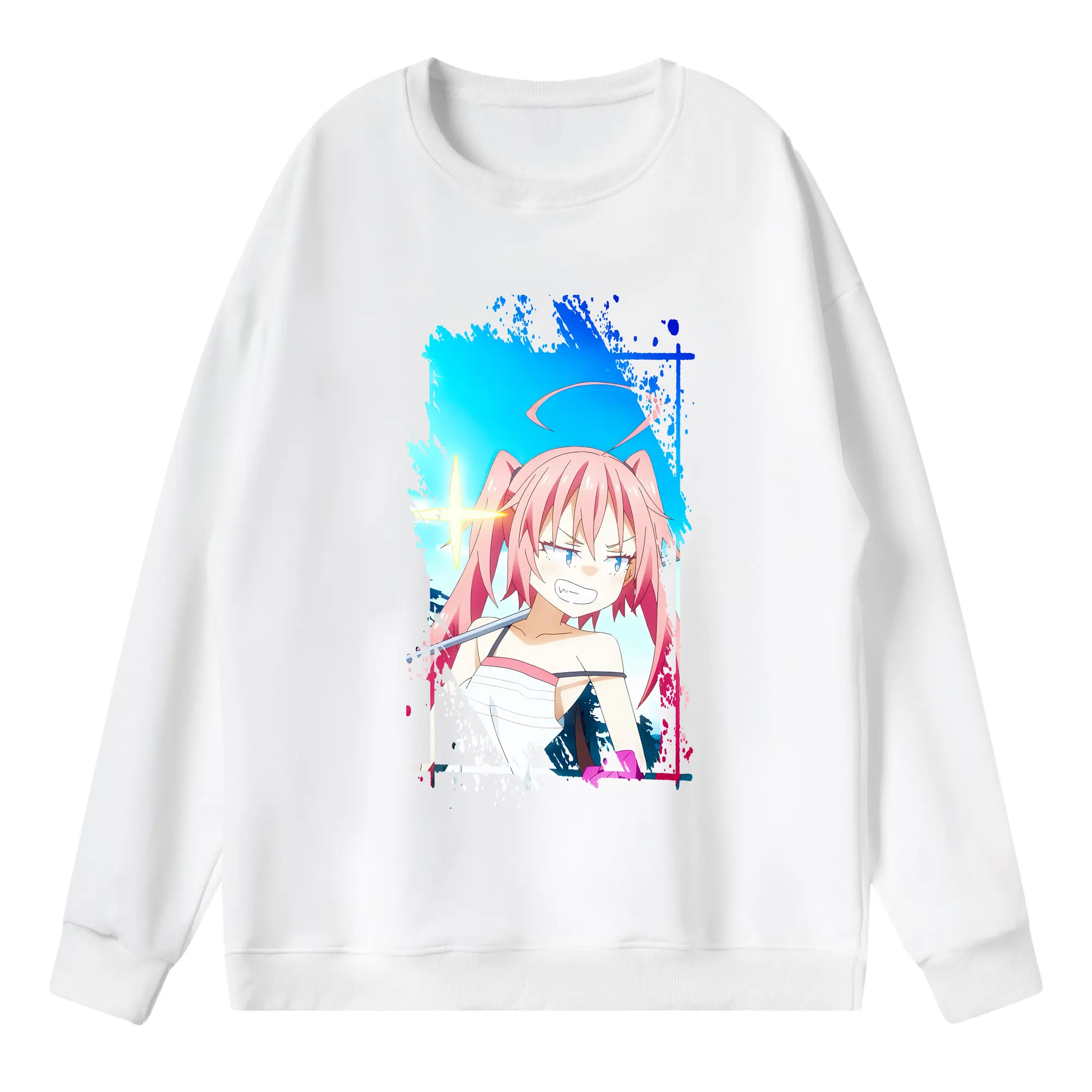 転生したらスライムだった件 グッズ,ミリム・ナーヴァ - 薄手 クルーネック スウェット 裏毛260g · ポリエステル 春秋向け カジュアル 男女兼用 · トレーナー デイリー スポーツ 散歩に最適