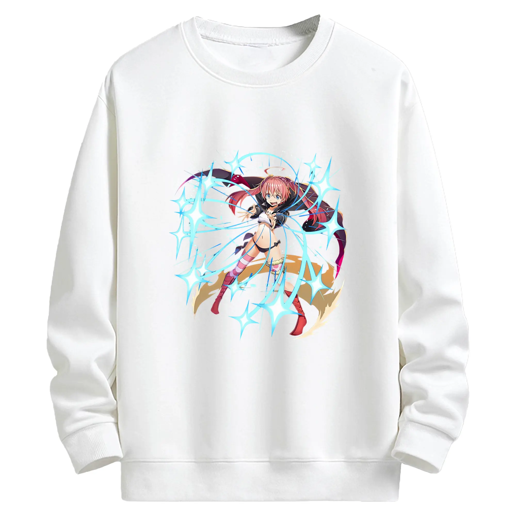 転生したらスライムだった件 グッズ,ミリム・ナーヴァ - キッズ クルーネックスウェットシャツ ・ フロントプリント ・ 綿80％ ポリエステル20％ ・ 快適 通学 スポーツ 日常使い お散歩用