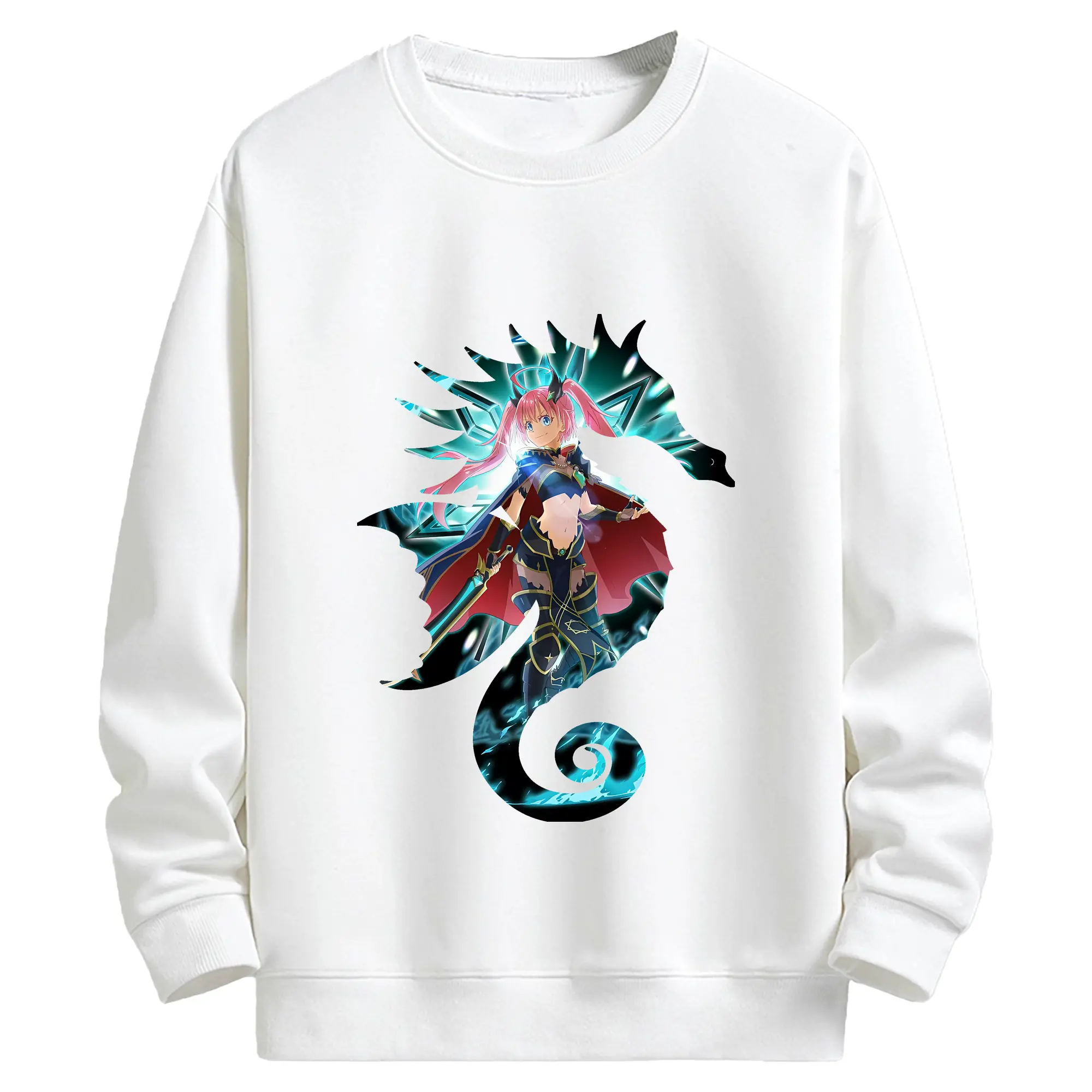 転生したらスライムだった件 グッズ,ミリム・ナーヴァ - キッズ クルーネックスウェットシャツ ・ フロントプリント ・ 綿80％ ポリエステル20％ ・ 快適 通学 スポーツ 日常使い お散歩用