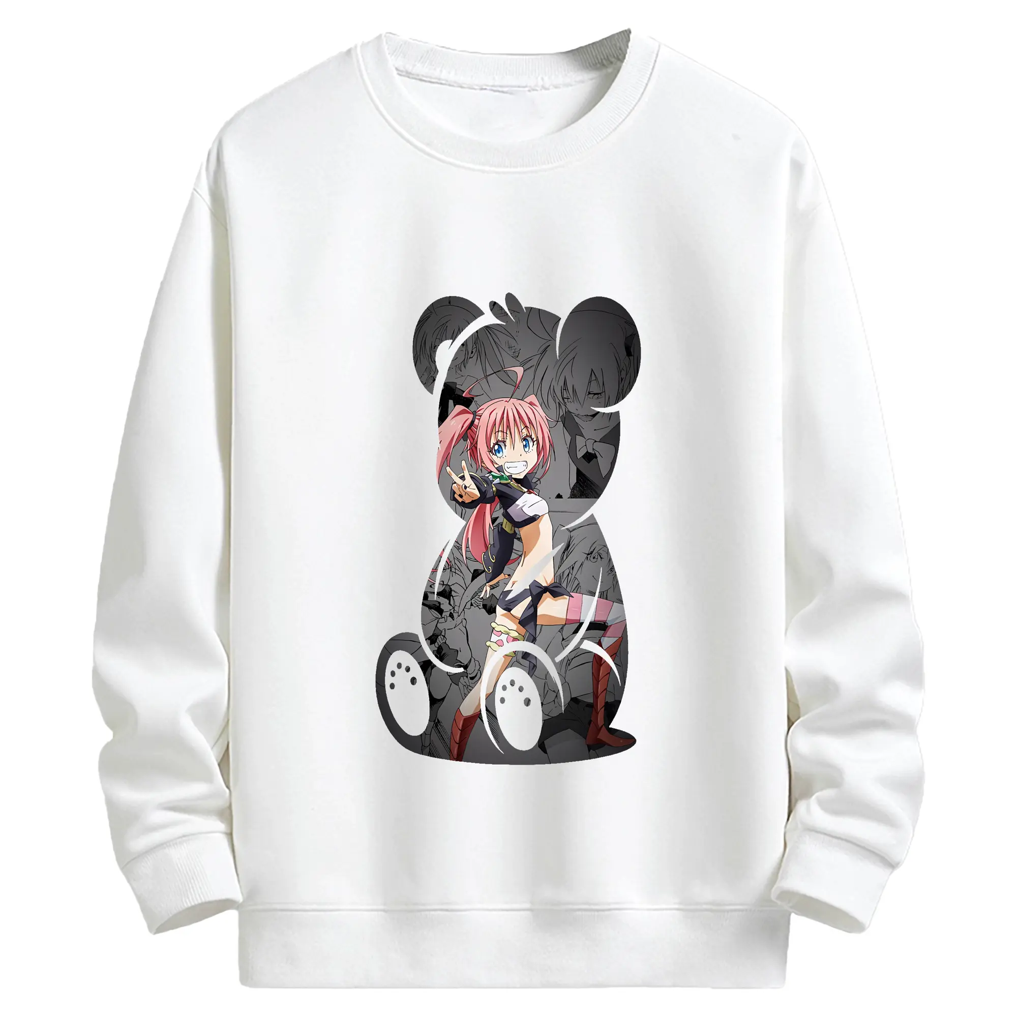 転生したらスライムだった件 グッズ,ミリム・ナーヴァ - キッズ クルーネックスウェットシャツ ・ フロントプリント ・ 綿80％ ポリエステル20％ ・ 快適 通学 スポーツ 日常使い お散歩用