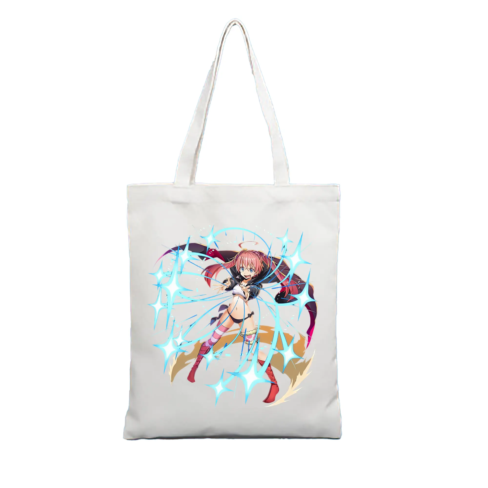 転生したらスライムだった件 グッズ,ミリム・ナーヴァ - 縦型キャンバス手提げバッグ（トートバッグ） ・ キャンバス素材 ・ ショッピング用 ・ 軽量 丈夫 お手入れ簡単