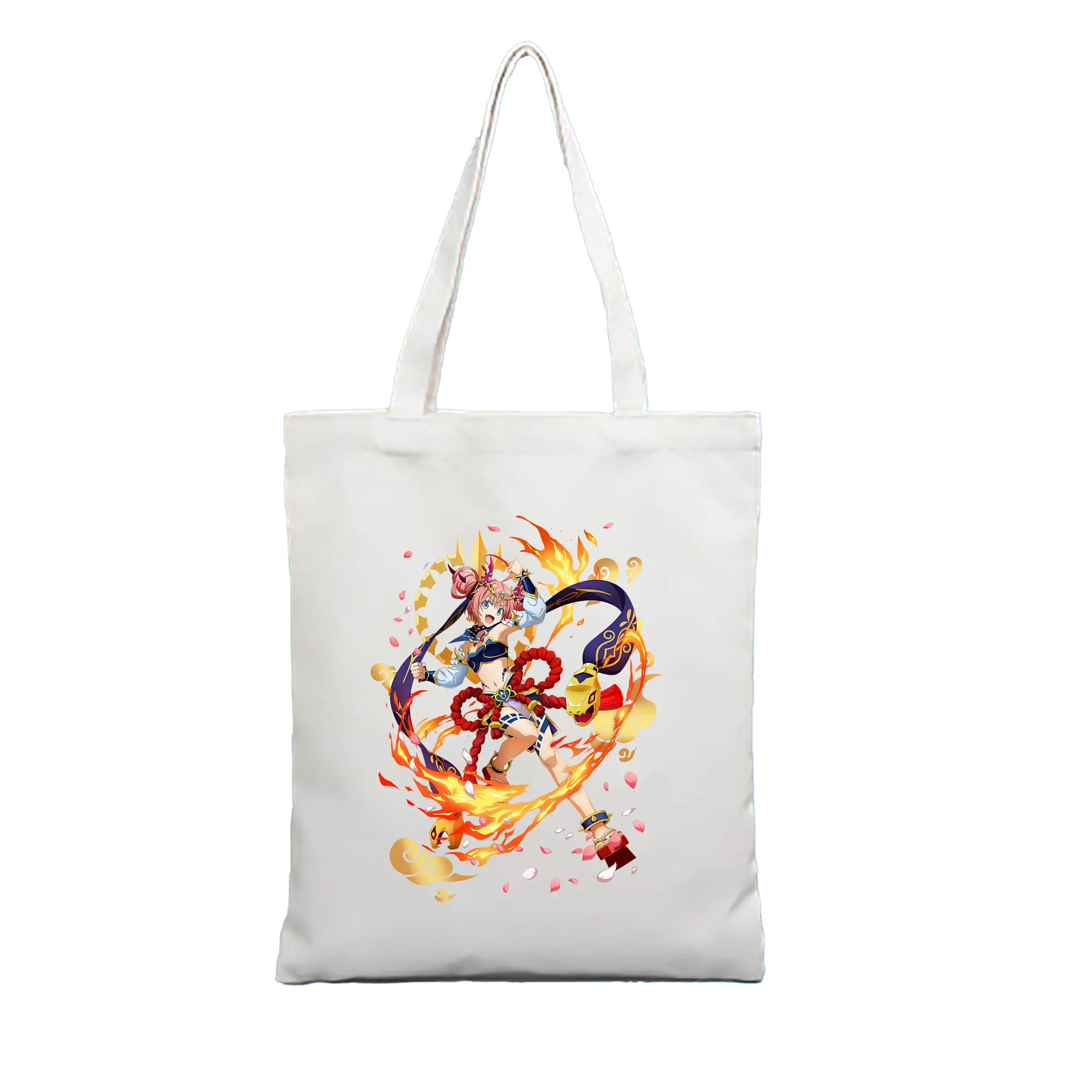 転生したらスライムだった件 グッズ,ミリム・ナーヴァ - 縦型キャンバス手提げバッグ（トートバッグ） ・ キャンバス素材 ・ ショッピング用 ・ 軽量 丈夫 お手入れ簡単