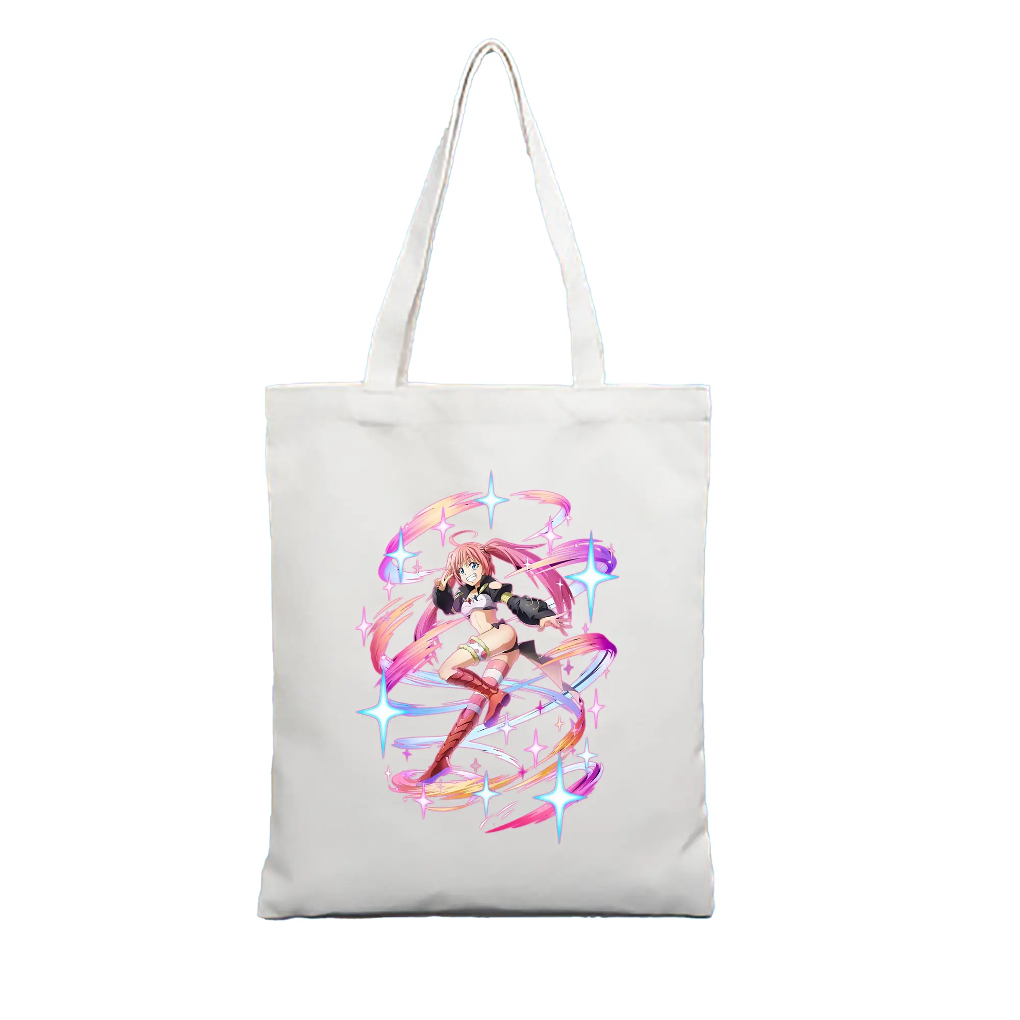 転生したらスライムだった件 グッズ,ミリム・ナーヴァ - 縦型キャンバス手提げバッグ（トートバッグ） ・ キャンバス素材 ・ ショッピング用 ・ 軽量 丈夫 お手入れ簡単