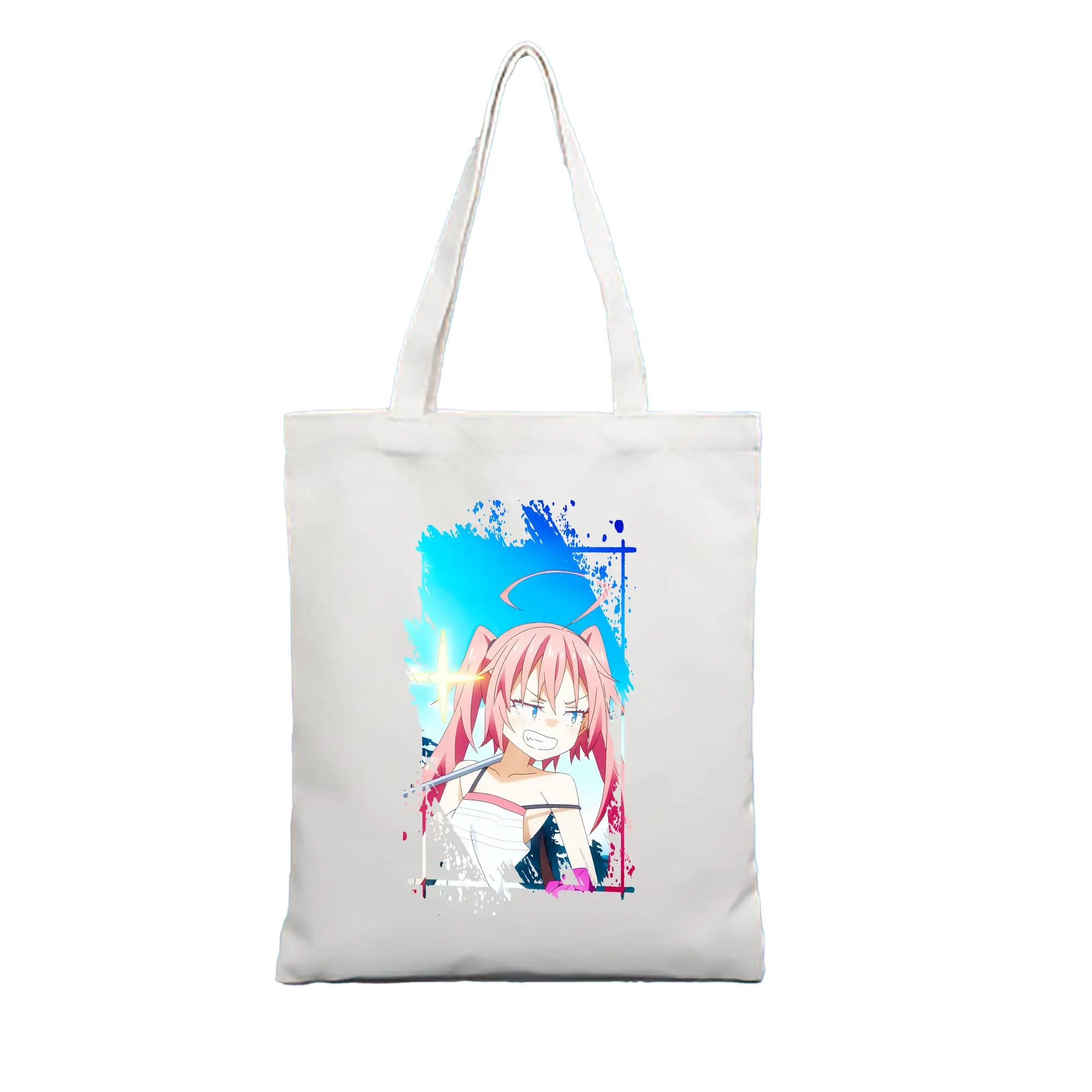 転生したらスライムだった件 グッズ,ミリム・ナーヴァ - 縦型キャンバス手提げバッグ（トートバッグ） ・ キャンバス素材 ・ ショッピング用 ・ 軽量 丈夫 お手入れ簡単