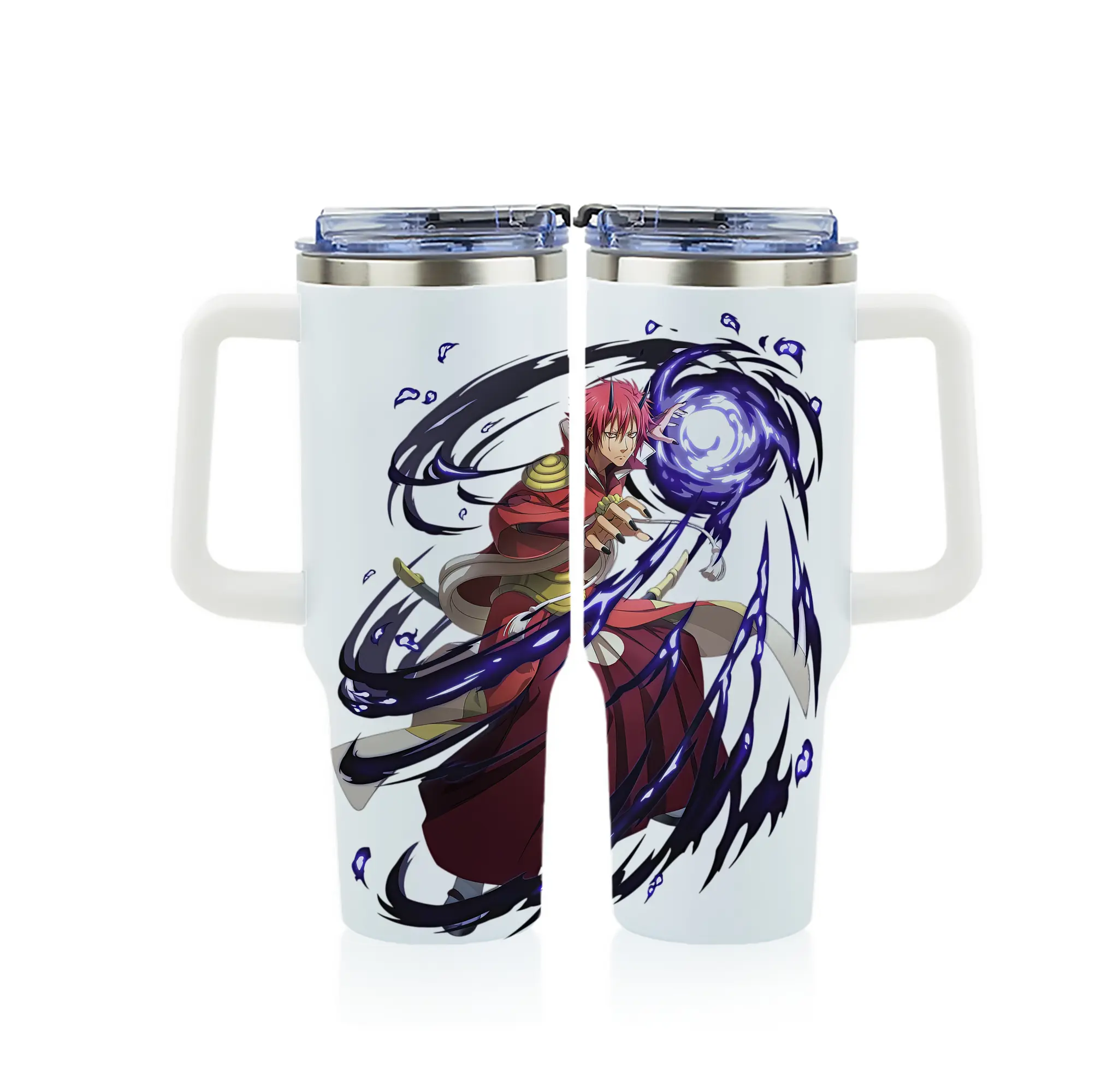 転生したらスライムだった件 グッズ,ベニマル - 1200mL フルプリント車用タンブラー ・ 304ステンレス 内側 ・ 201ステンレス 外側 ・ 保温 保冷 ・ 通勤 ドライブ アウトドア用