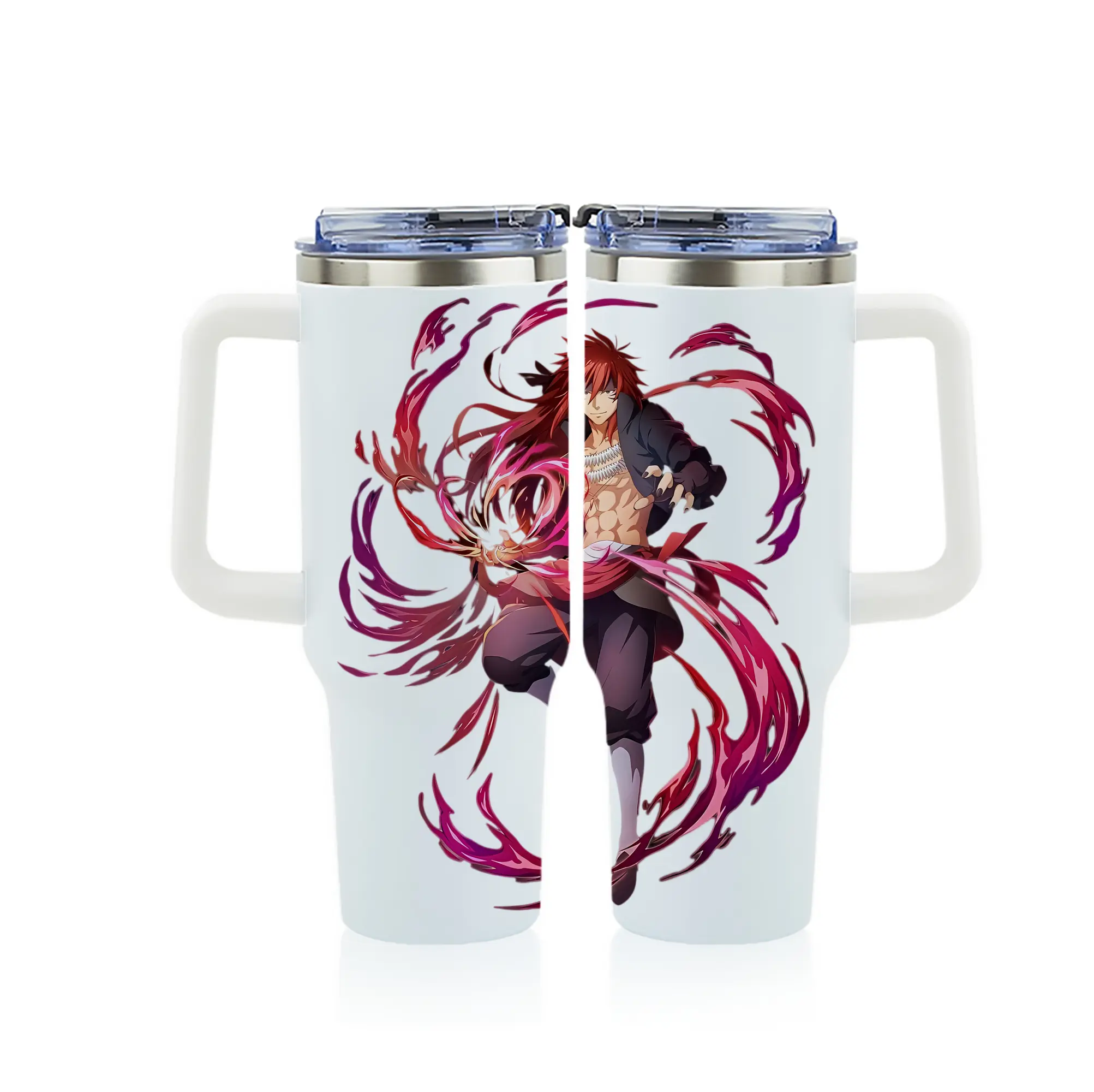 転生したらスライムだった件 グッズ,ベニマル - 1200mL フルプリント車用タンブラー ・ 304ステンレス 内側 ・ 201ステンレス 外側 ・ 保温 保冷 ・ 通勤 ドライブ アウトドア用