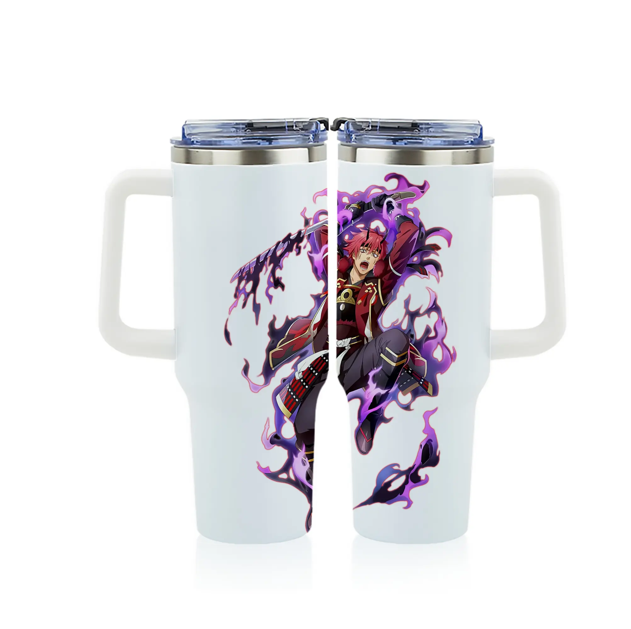 転生したらスライムだった件 グッズ,ベニマル - 1200mL フルプリント車用タンブラー ・ 304ステンレス 内側 ・ 201ステンレス 外側 ・ 保温 保冷 ・ 通勤 ドライブ アウトドア用