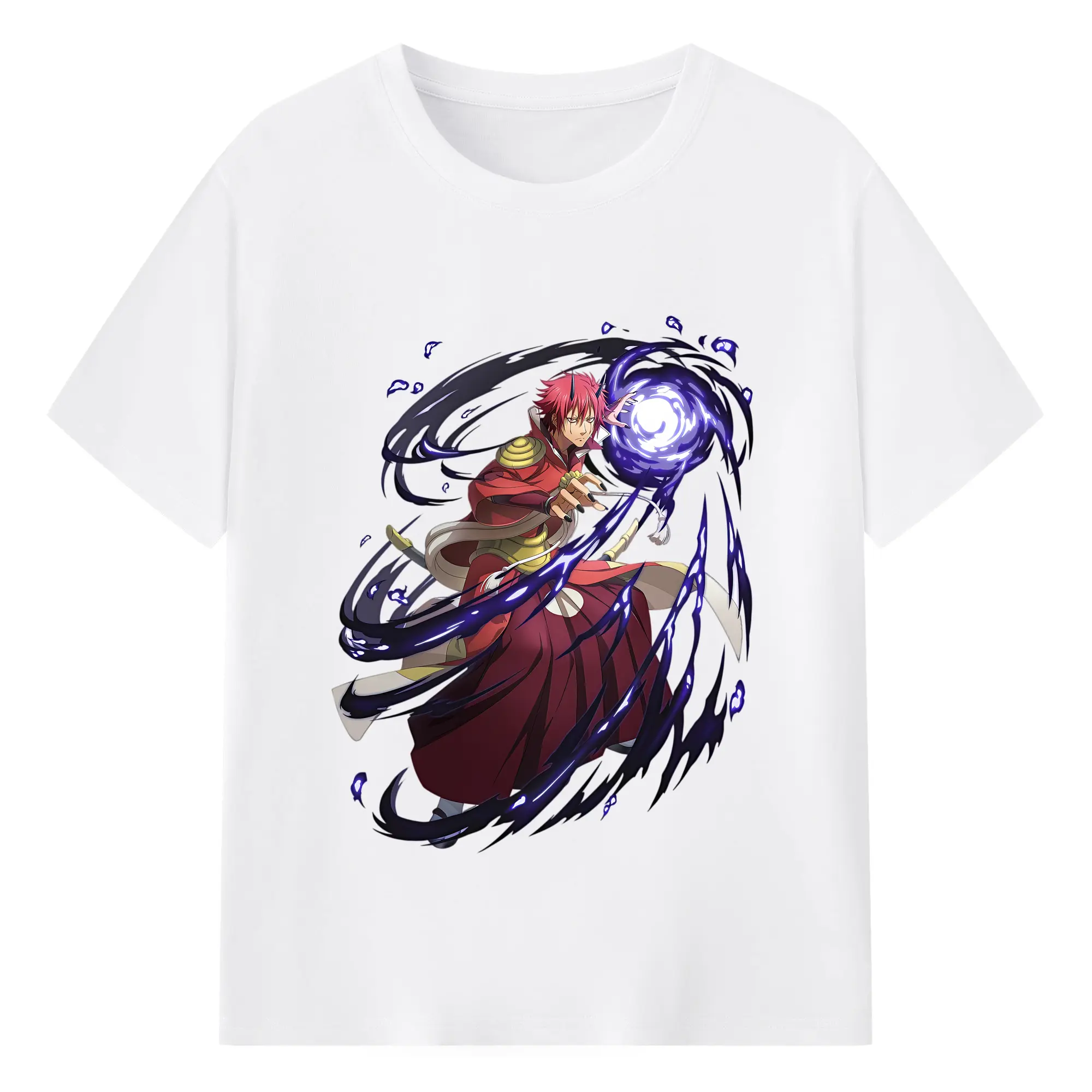 転生したらスライムだった件 グッズ,ベニマル - 綿100％ 半袖Tシャツ ・ フロントプリント ・ 快適 通気性 ・ 日常使い 散歩 スポーツ用