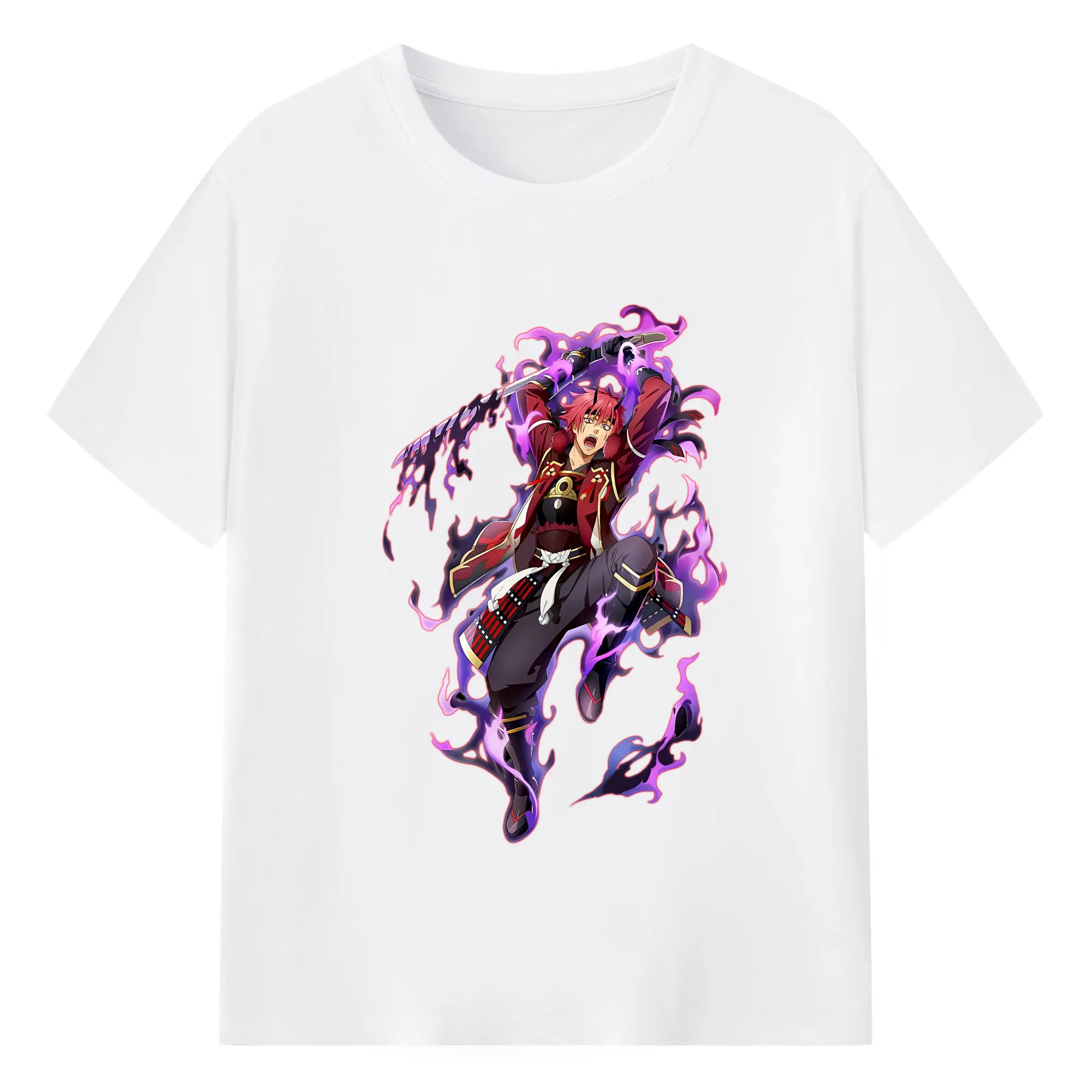 転生したらスライムだった件 グッズ,ベニマル - 綿100％ 半袖Tシャツ ・ フロントプリント ・ 快適 通気性 ・ 日常使い 散歩 スポーツ用