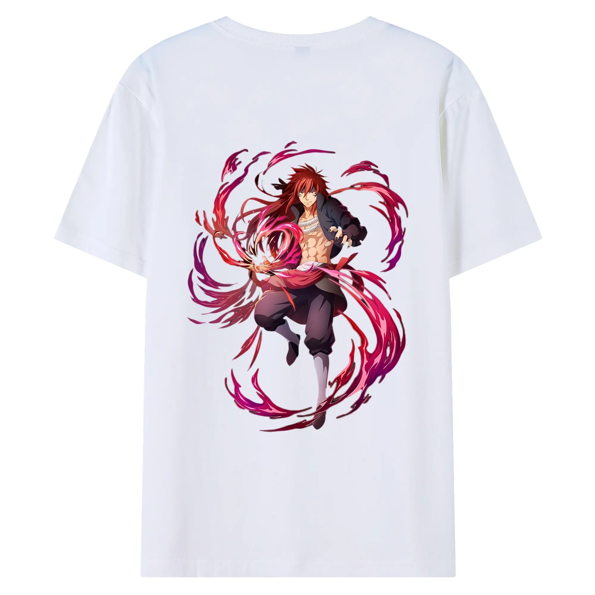 転生したらスライムだった件 グッズ,ベニマル - 綿100％ 半袖Tシャツ ・ バックプリント ・ 快適 通気性 ・ 日常使い 散歩 スポーツ用