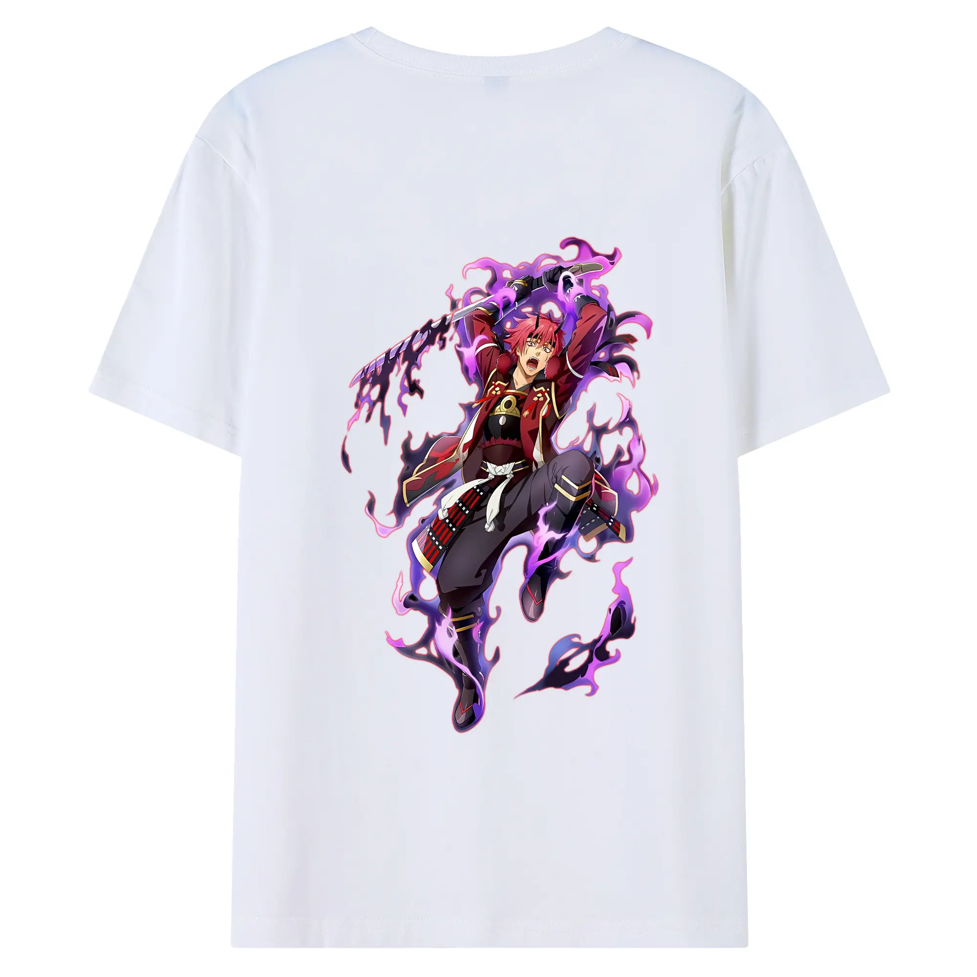 転生したらスライムだった件 グッズ,ベニマル - 綿100％ 半袖Tシャツ ・ バックプリント ・ 快適 通気性 ・ 日常使い 散歩 スポーツ用