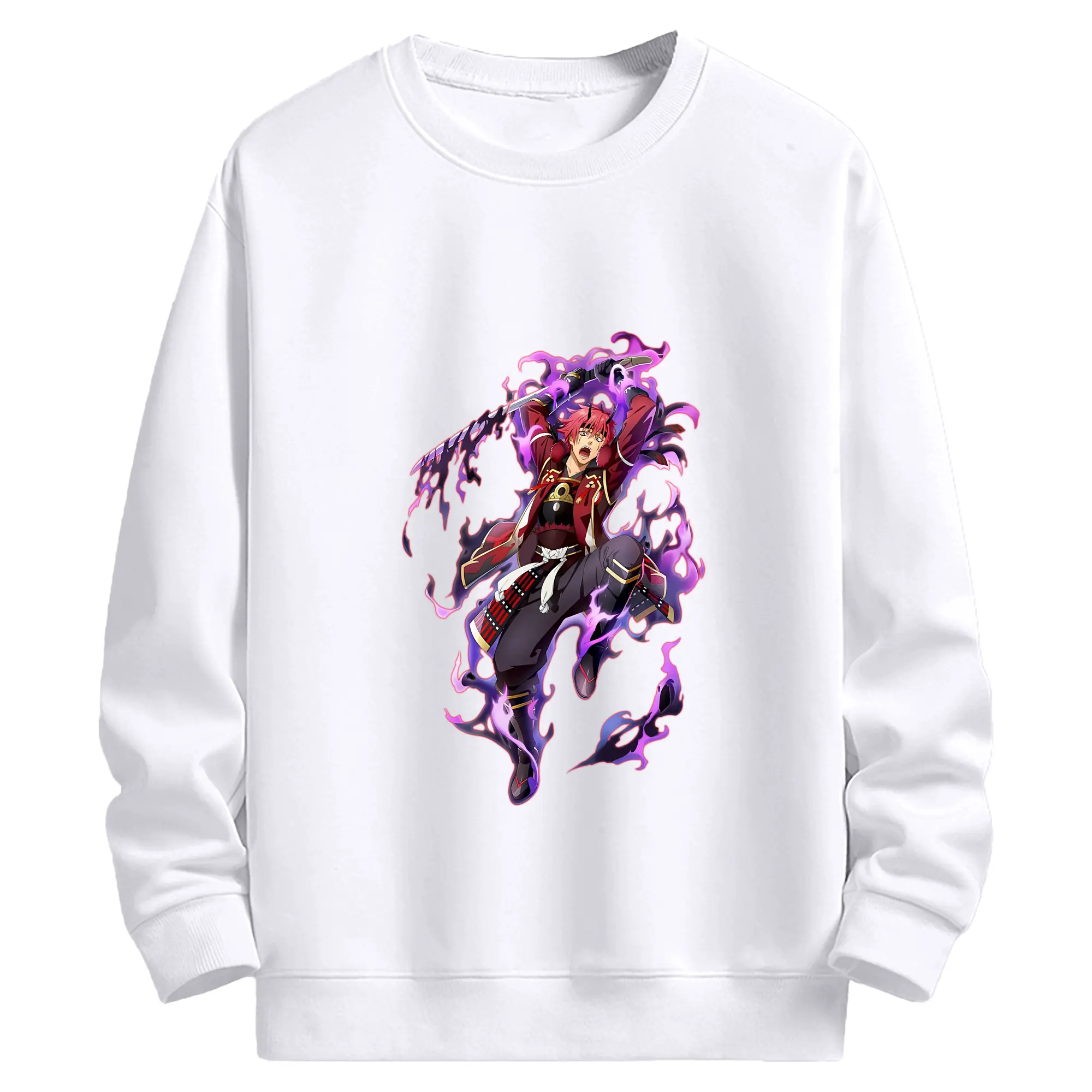 転生したらスライムだった件 グッズ,ベニマル - 高品質 クルーネック スウェット ・ コットン59％ ポリエステル41％ ・ ユニセックス 長袖 トレーナー ・ カジュアル デイリー スポーツ 散歩用