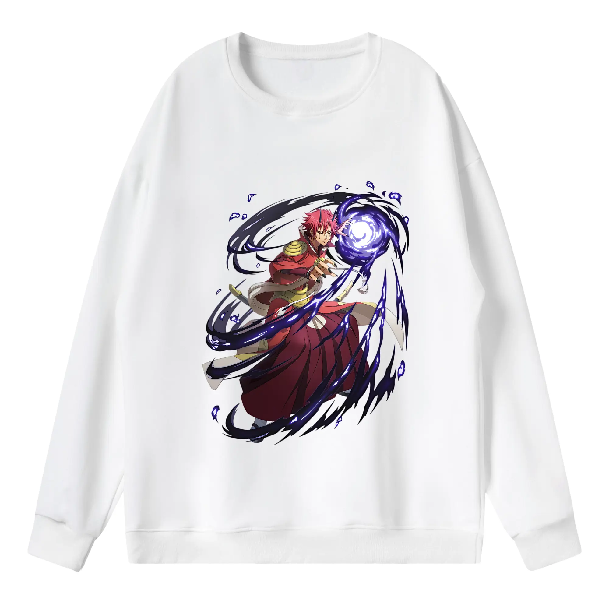 転生したらスライムだった件 グッズ,ベニマル - 薄手 クルーネック スウェット 裏毛260g · ポリエステル 春秋向け カジュアル 男女兼用 · トレーナー デイリー スポーツ 散歩に最適