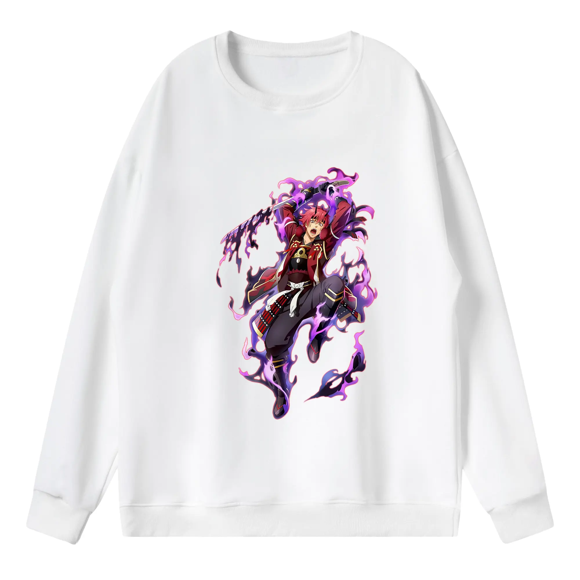 転生したらスライムだった件 グッズ,ベニマル - 薄手 クルーネック スウェット 裏毛260g · ポリエステル 春秋向け カジュアル 男女兼用 · トレーナー デイリー スポーツ 散歩に最適