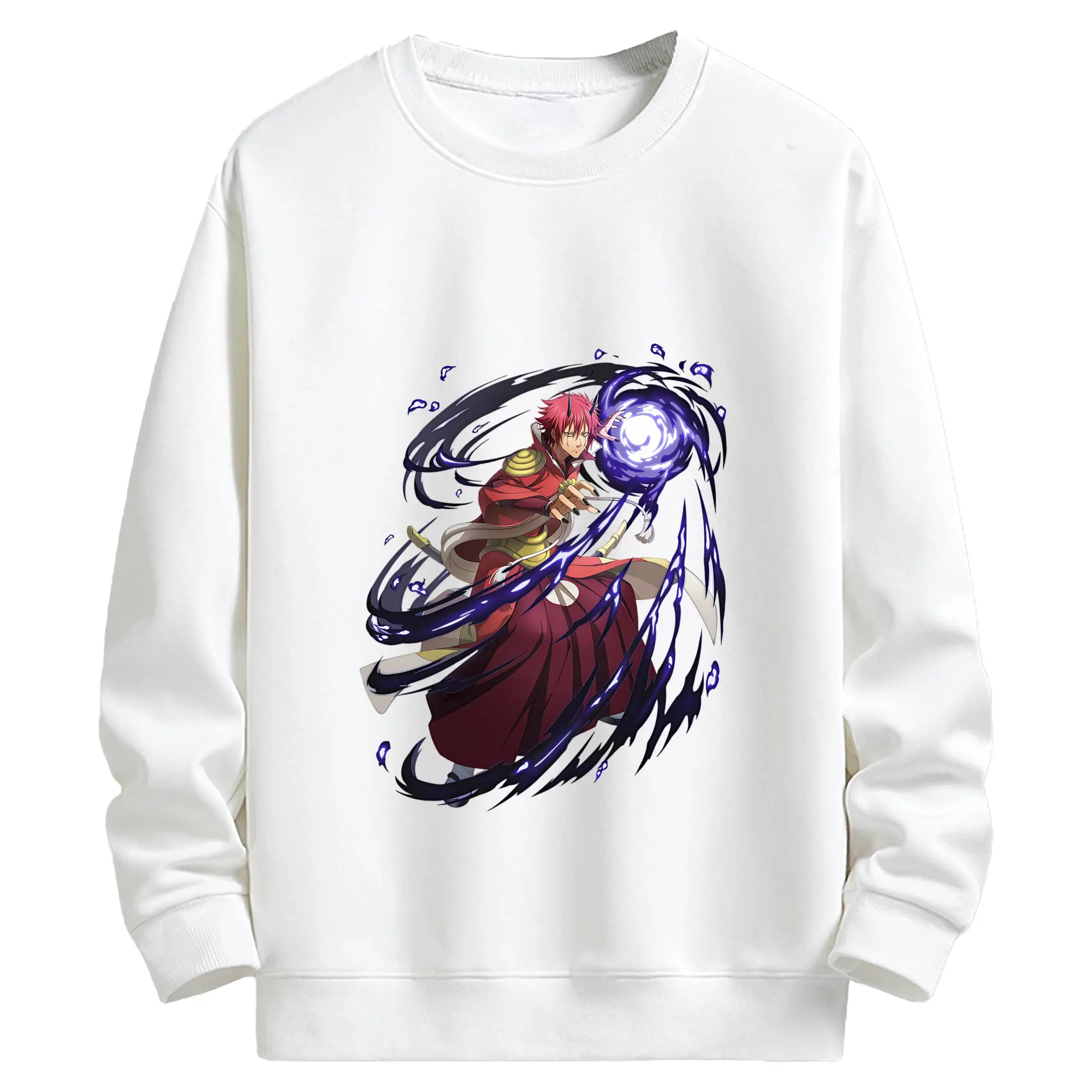 転生したらスライムだった件 グッズ,ベニマル - キッズ クルーネックスウェットシャツ ・ フロントプリント ・ 綿80％ ポリエステル20％ ・ 快適 通学 スポーツ 日常使い お散歩用