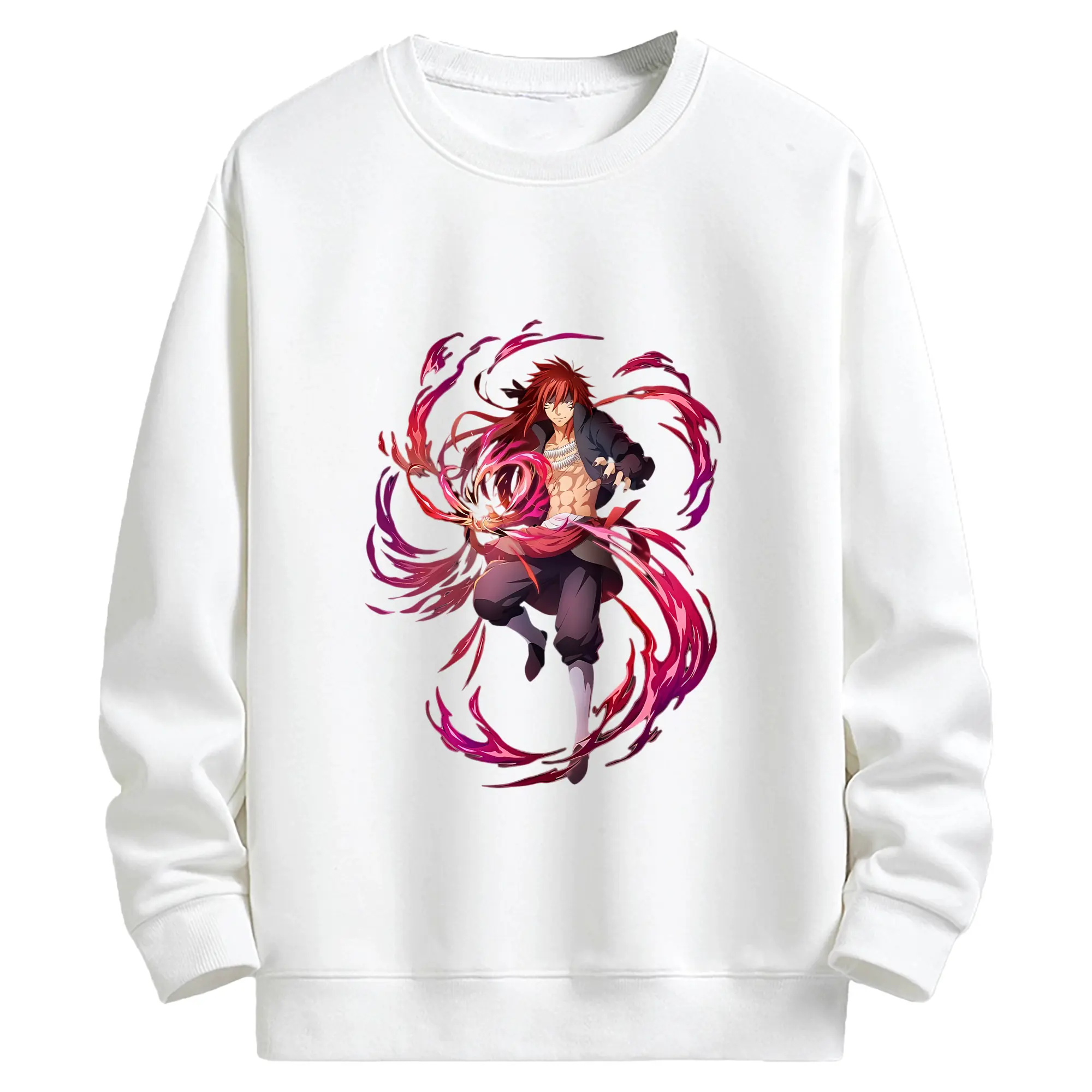 転生したらスライムだった件 グッズ,ベニマル - キッズ クルーネックスウェットシャツ ・ フロントプリント ・ 綿80％ ポリエステル20％ ・ 快適 通学 スポーツ 日常使い お散歩用