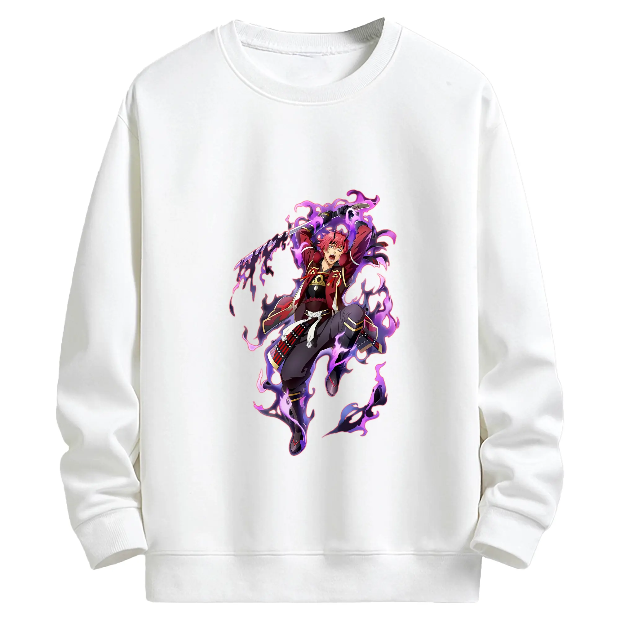 転生したらスライムだった件 グッズ,ベニマル - キッズ クルーネックスウェットシャツ ・ フロントプリント ・ 綿80％ ポリエステル20％ ・ 快適 通学 スポーツ 日常使い お散歩用