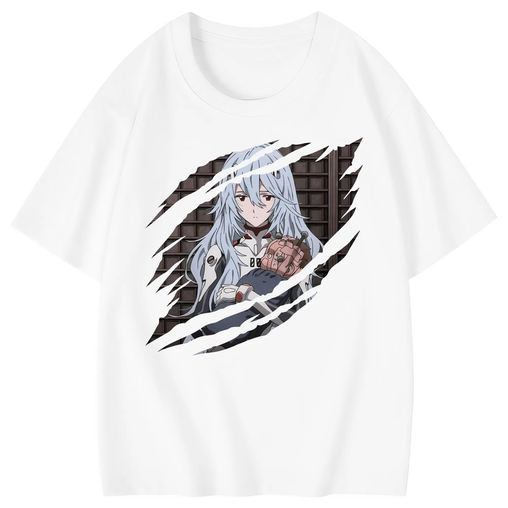 エヴァンゲリオン グッズ,綾波レイ - 綿100％ キッズTシャツ ・ フロントプリント ・ 快適 通気性 ・ スポーツ カジュアル 散歩用