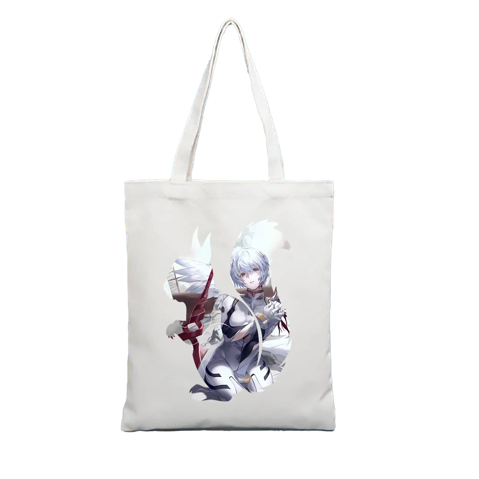 エヴァンゲリオン グッズ,綾波レイ - 縦型キャンバス手提げバッグ（トートバッグ） ・ キャンバス素材 ・ ショッピング用 ・ 軽量 丈夫 お手入れ簡単