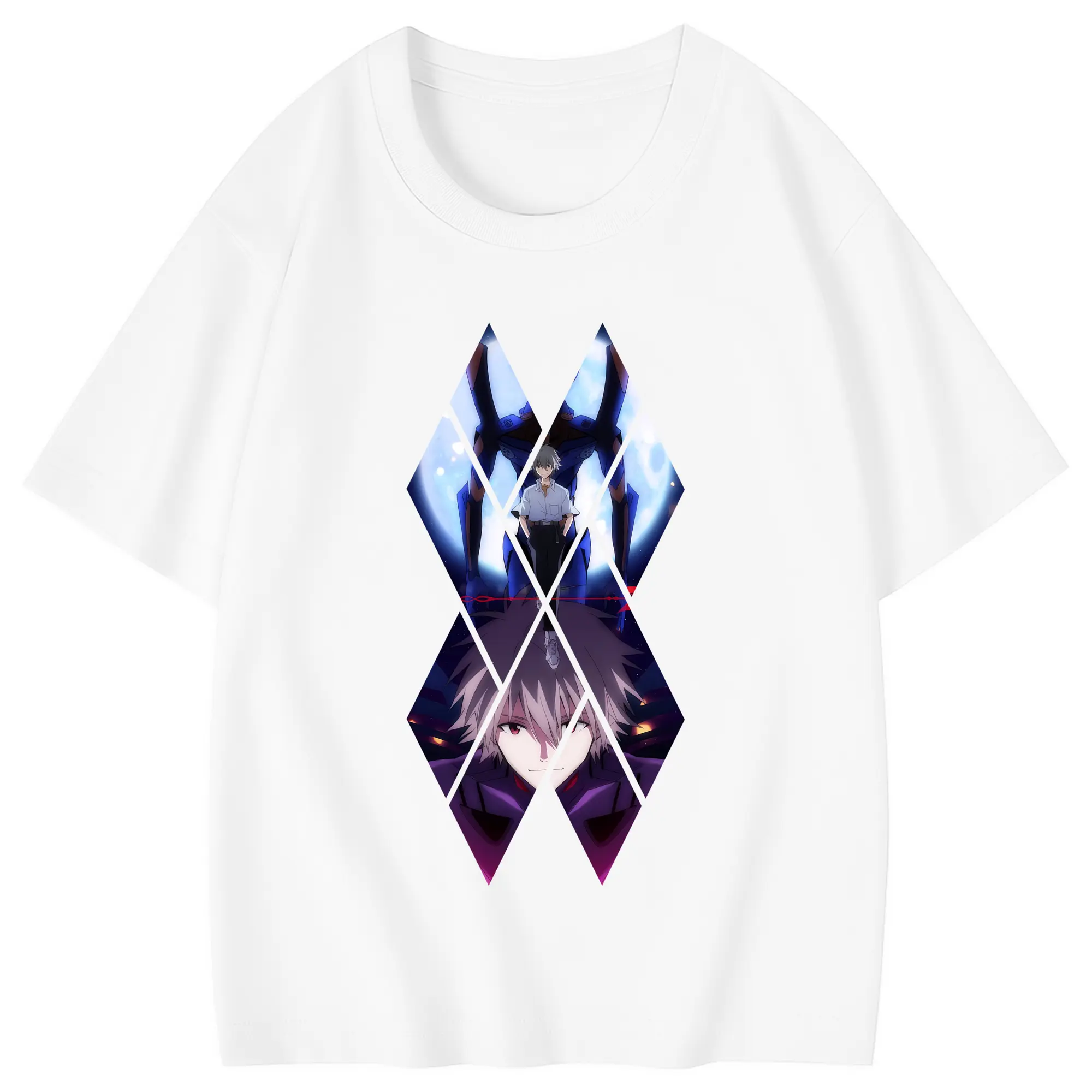 エヴァンゲリオン グッズ,渚カヲル - 綿100％ キッズTシャツ ・ フロントプリント ・ 快適 通気性 ・ スポーツ カジュアル 散歩用