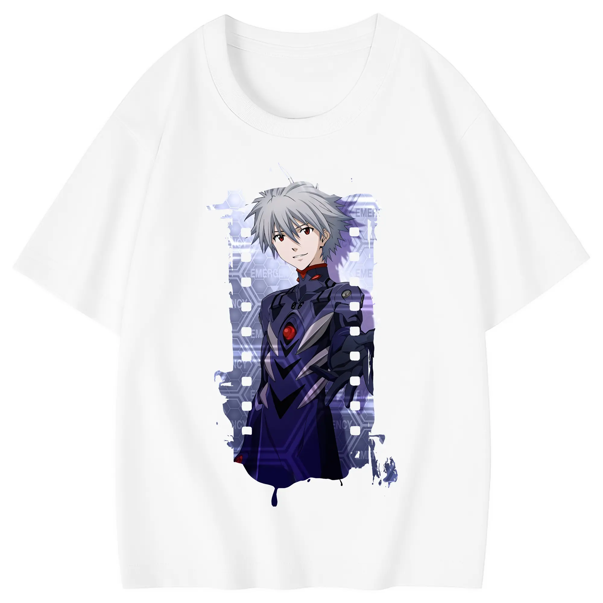 エヴァンゲリオン グッズ,渚カヲル - 綿100％ キッズTシャツ ・ フロントプリント ・ 快適 通気性 ・ スポーツ カジュアル 散歩用