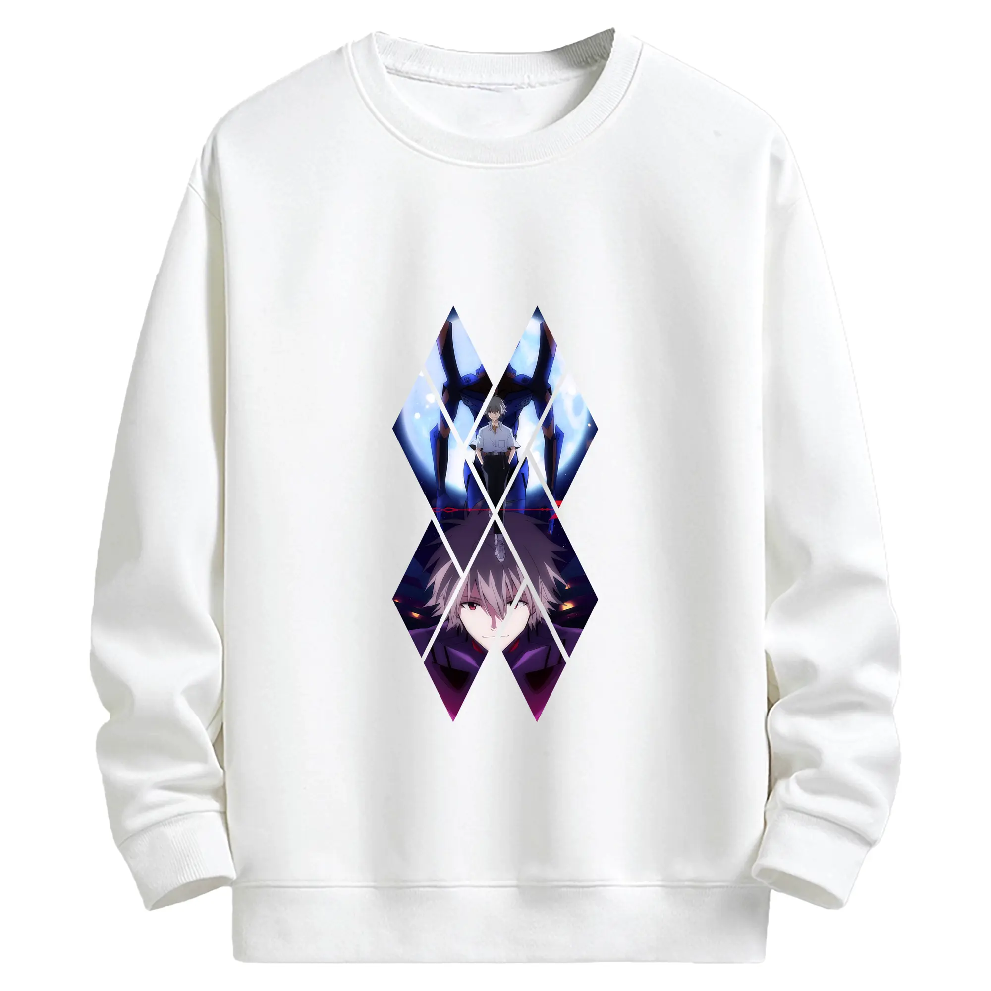 エヴァンゲリオン グッズ,渚カヲル - キッズ クルーネックスウェットシャツ ・ フロントプリント ・ 綿80％ ポリエステル20％ ・ 快適 通学 スポーツ 日常使い お散歩用